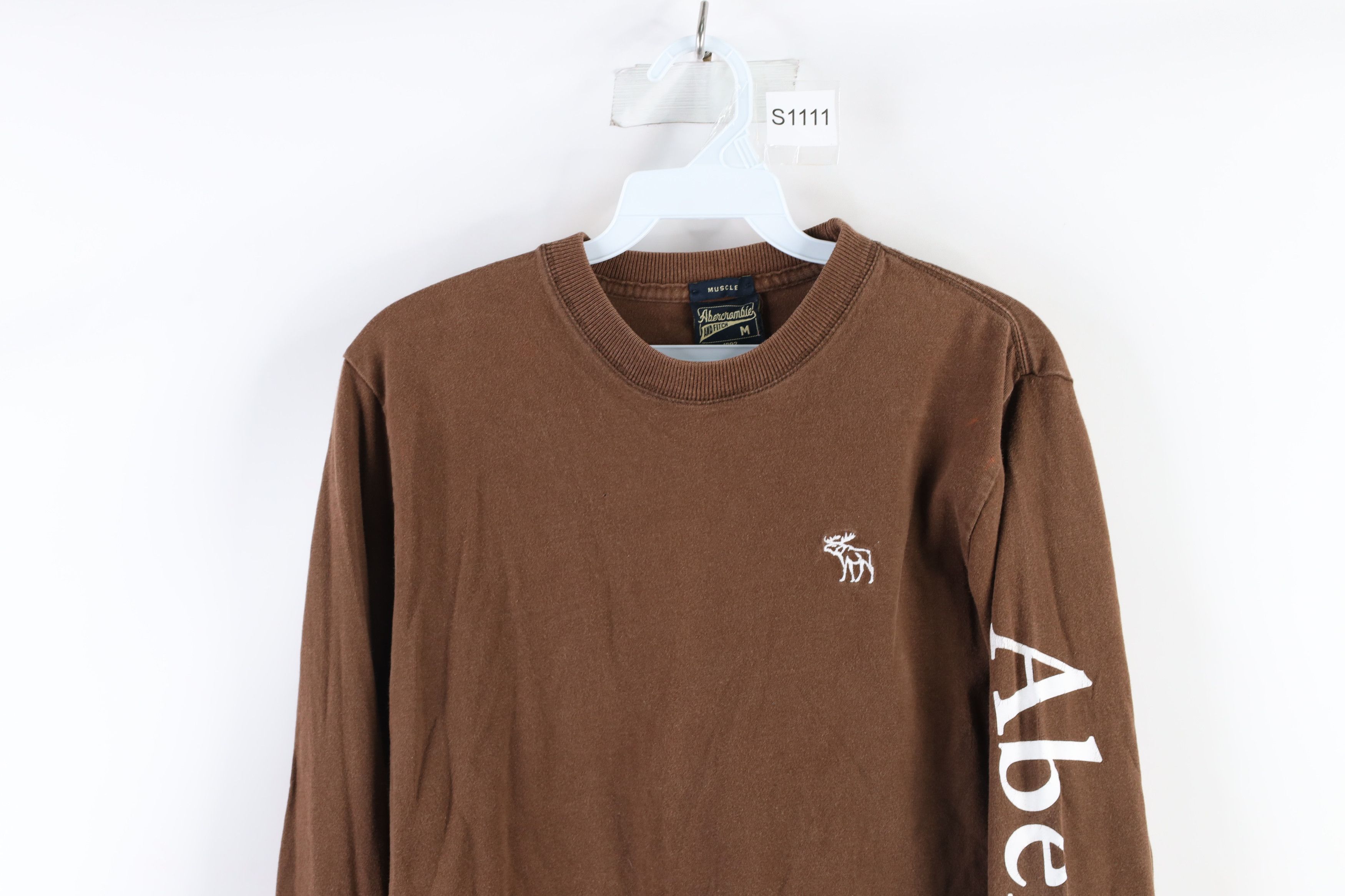 Abercrombie & Fitch Vintage Abercrombie & Fitch Long Sleeve T-Shirt Brown Size US M / EU 48-50 / 2 - 2 Thumbnail