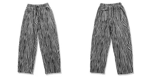 Jean 20AW Indigo Union Japan Grey Denim Zebra Pants Size US 33 - 2 Thumbnail