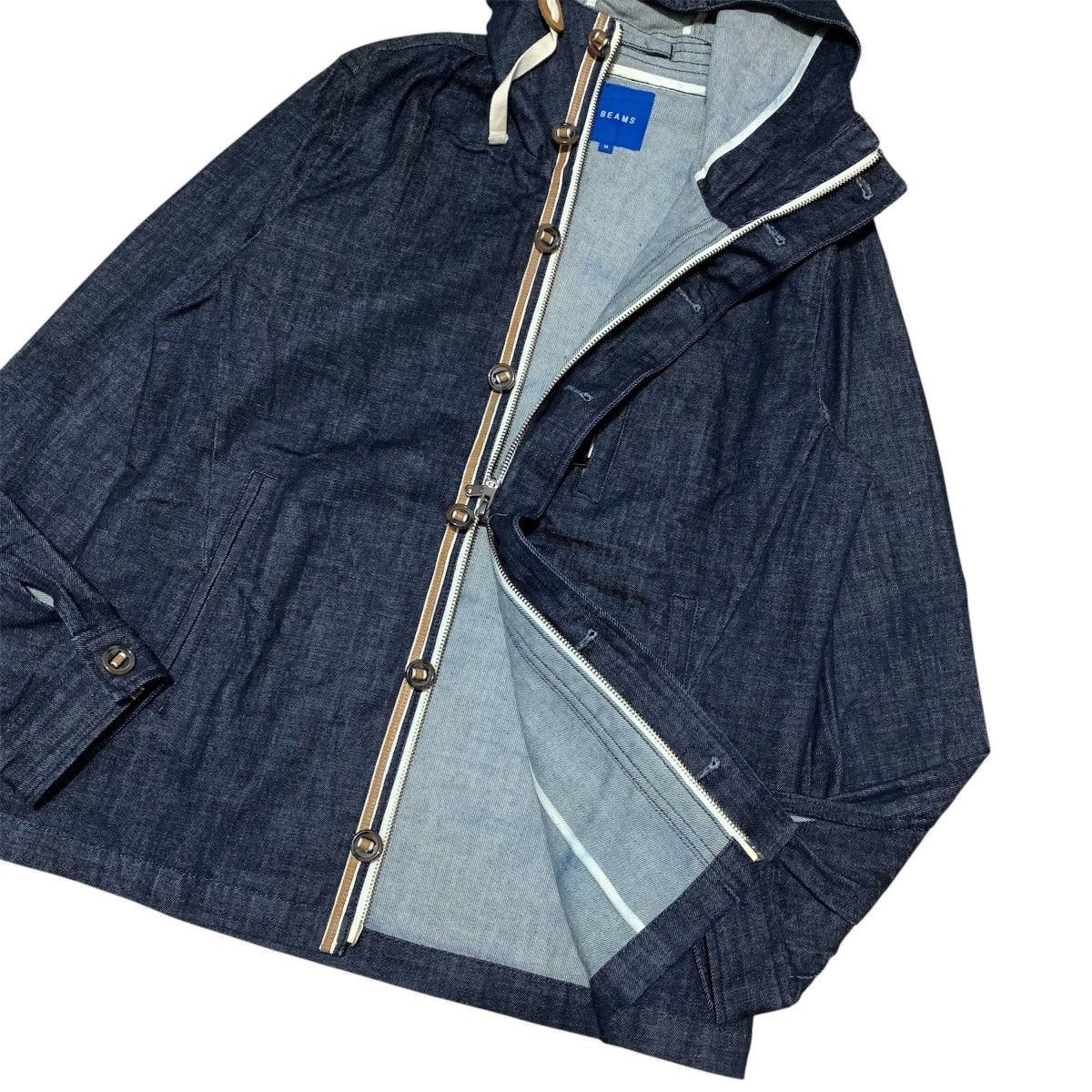 20471120 Beams Japan Denim Jacket Hoded Size US M / EU 48-50 / 2 - 8 Thumbnail