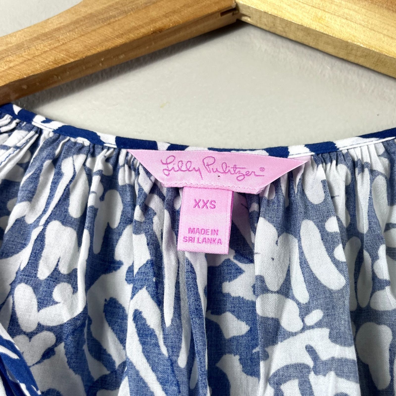 Lilly Pulitzer Blue and White Lilly Pulitzer Long Sleeve Blouse XXS Size XXS / US 00 / IT 34 - 2 Thumbnail