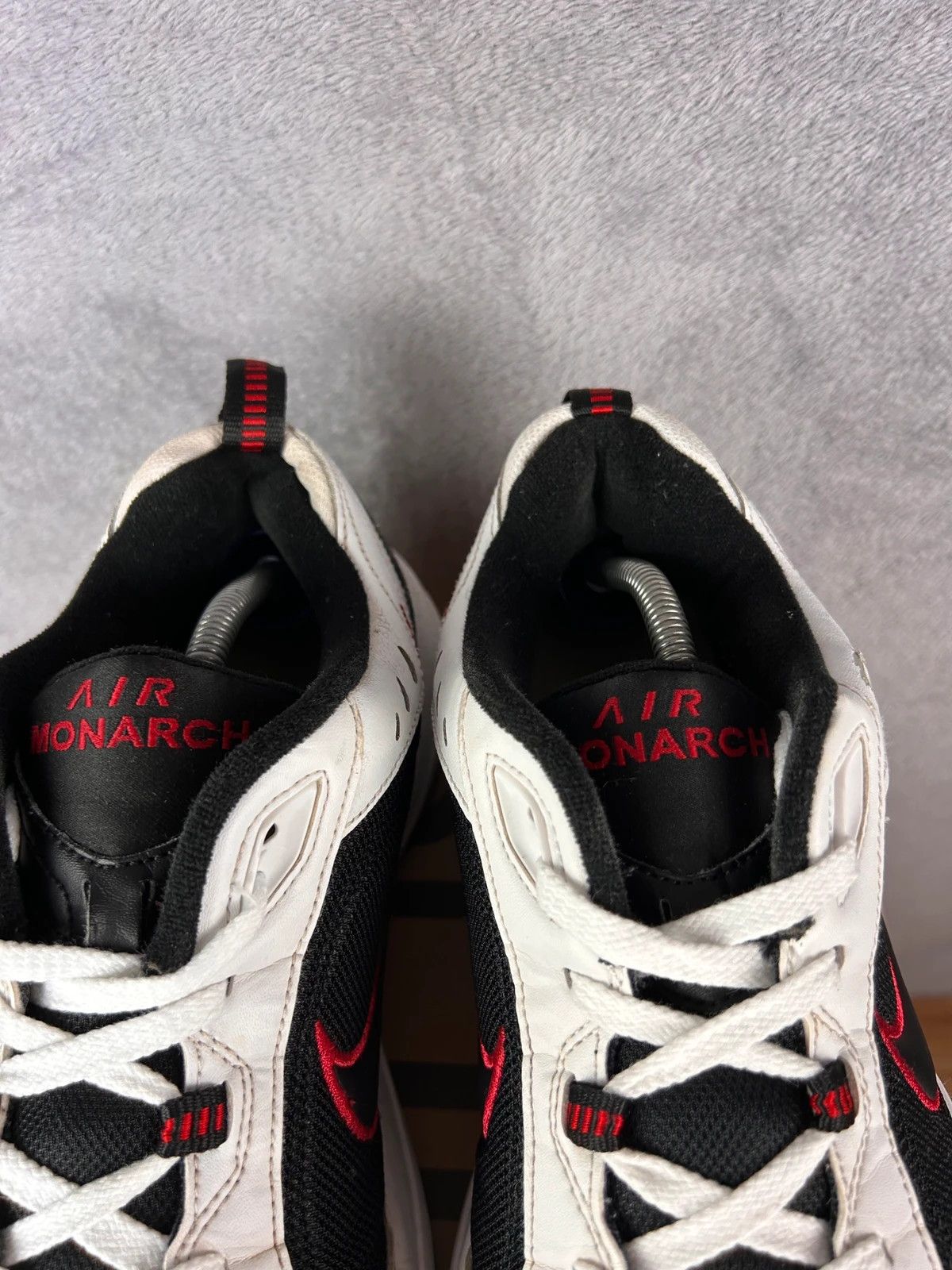 Nike Nike Air Monarch OG leather sneakers Y2K black white Size US 12 / EU 45 - 8 Thumbnail