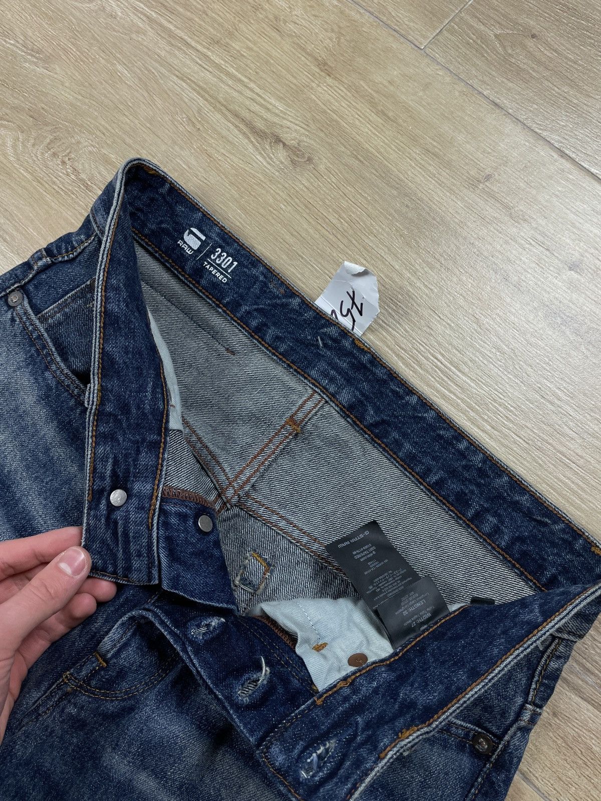 G-Star NEW!!! G-Star RAW 3301 Tapered Denim Jeans Size US 27 - 4 Thumbnail