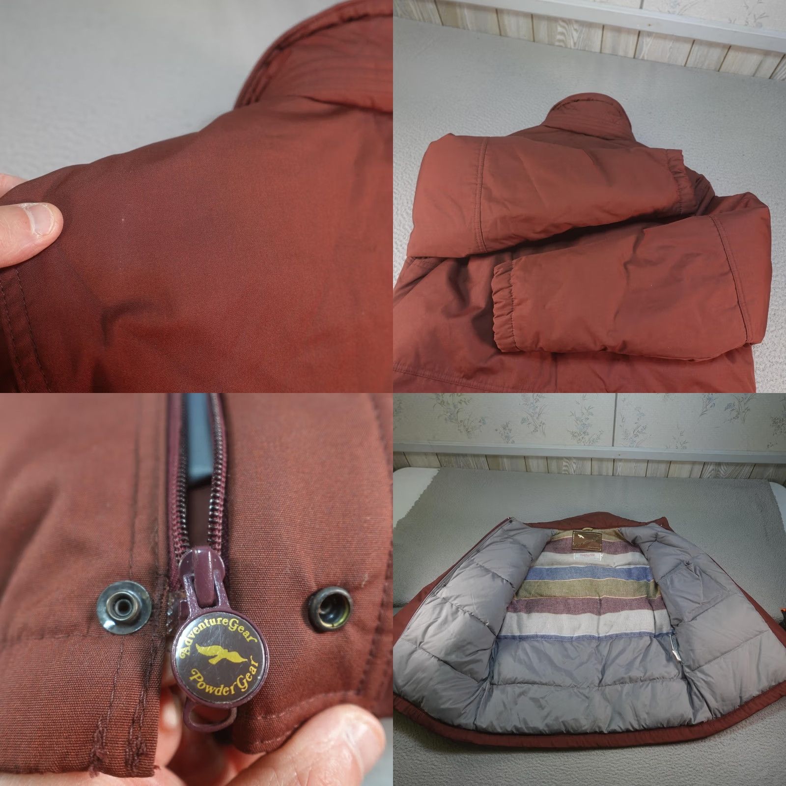Vintage VINTAGE Adventure Gear Vagabond Jacket Mens XL Brown Down Puffer Canvas Zip Stand-Up Collar Winter Hiking Skiing Outdoor Size US XL / EU 56 / 4 - 8 Thumbnail