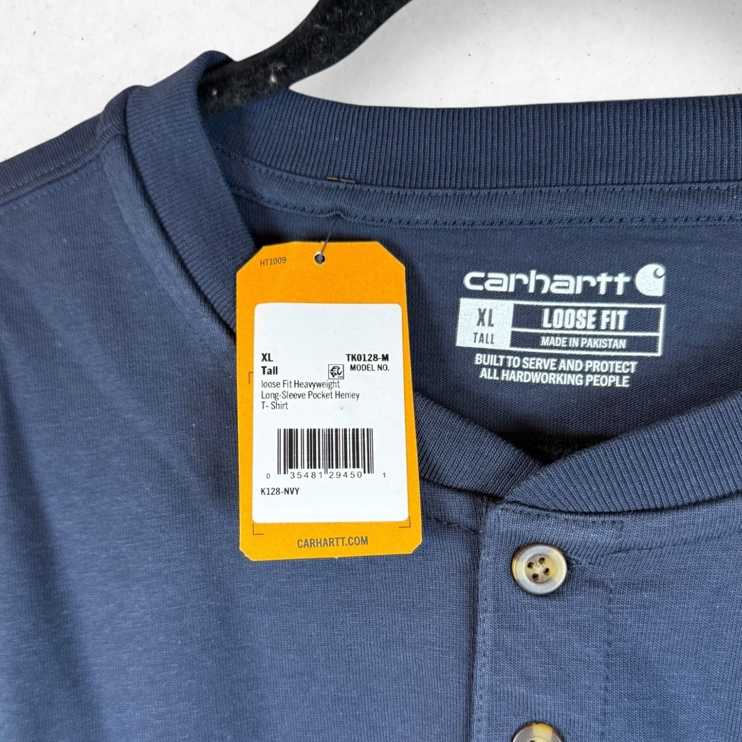 Carhartt Carhartt K128 Henley Long Sleeve Navy XL Tall NWT Size US XL / EU 56 / 4 - 5 Thumbnail