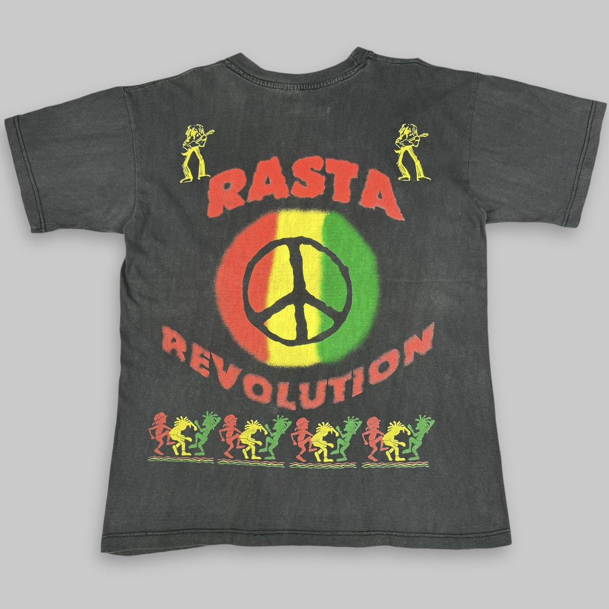 Bob Marley Vintage 90s Bob Marley Rasta Revolution Rare Euro T Shirt Size US XL / EU 56 / 4 - 2 Thumbnail