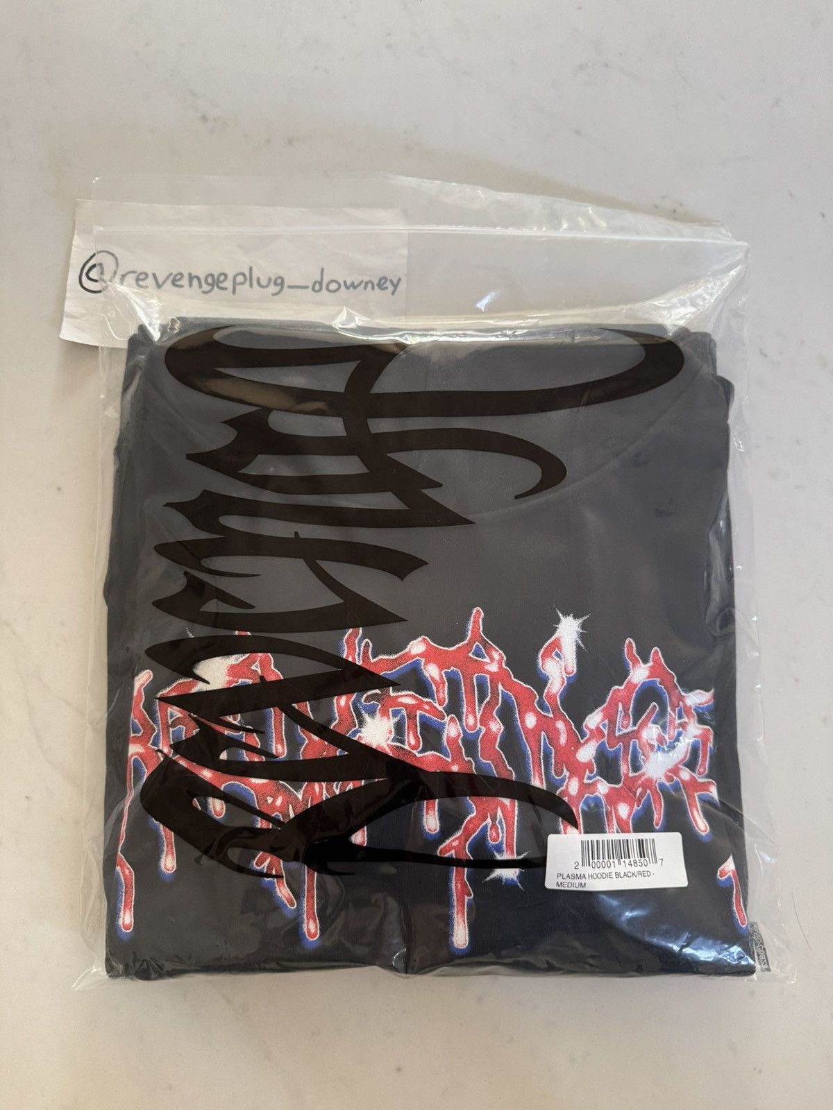 Revenge Revenge Plasma Hoodie Black/Red Size US M / EU 48-50 / 2 - 1 Thumbnail