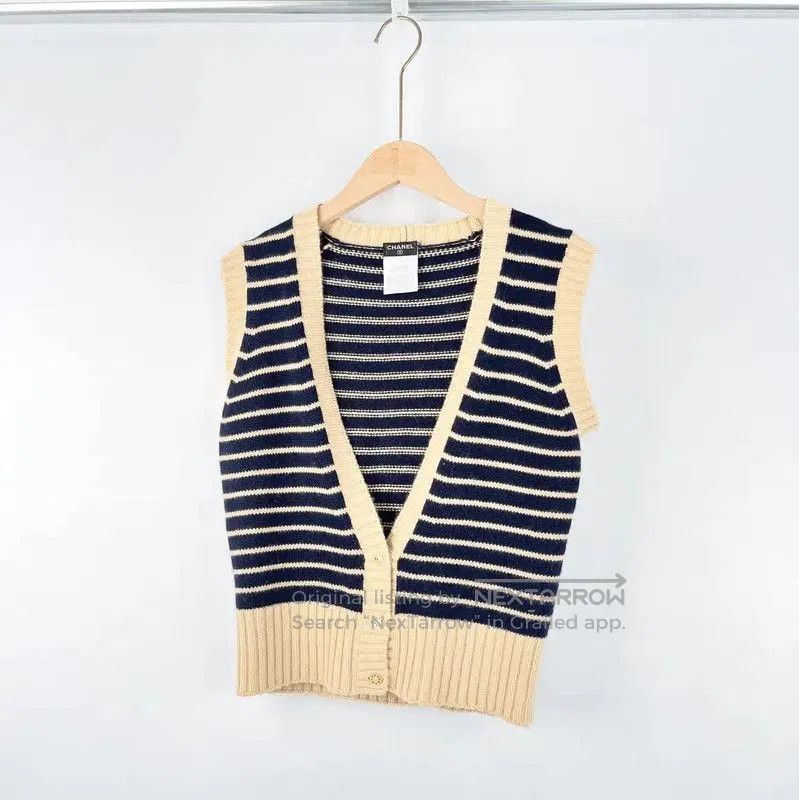 Chanel Chanel Summer Colorful Striped Knit Sweater . Size M / US 6-8 / IT 42-44 - 1 Thumbnail
