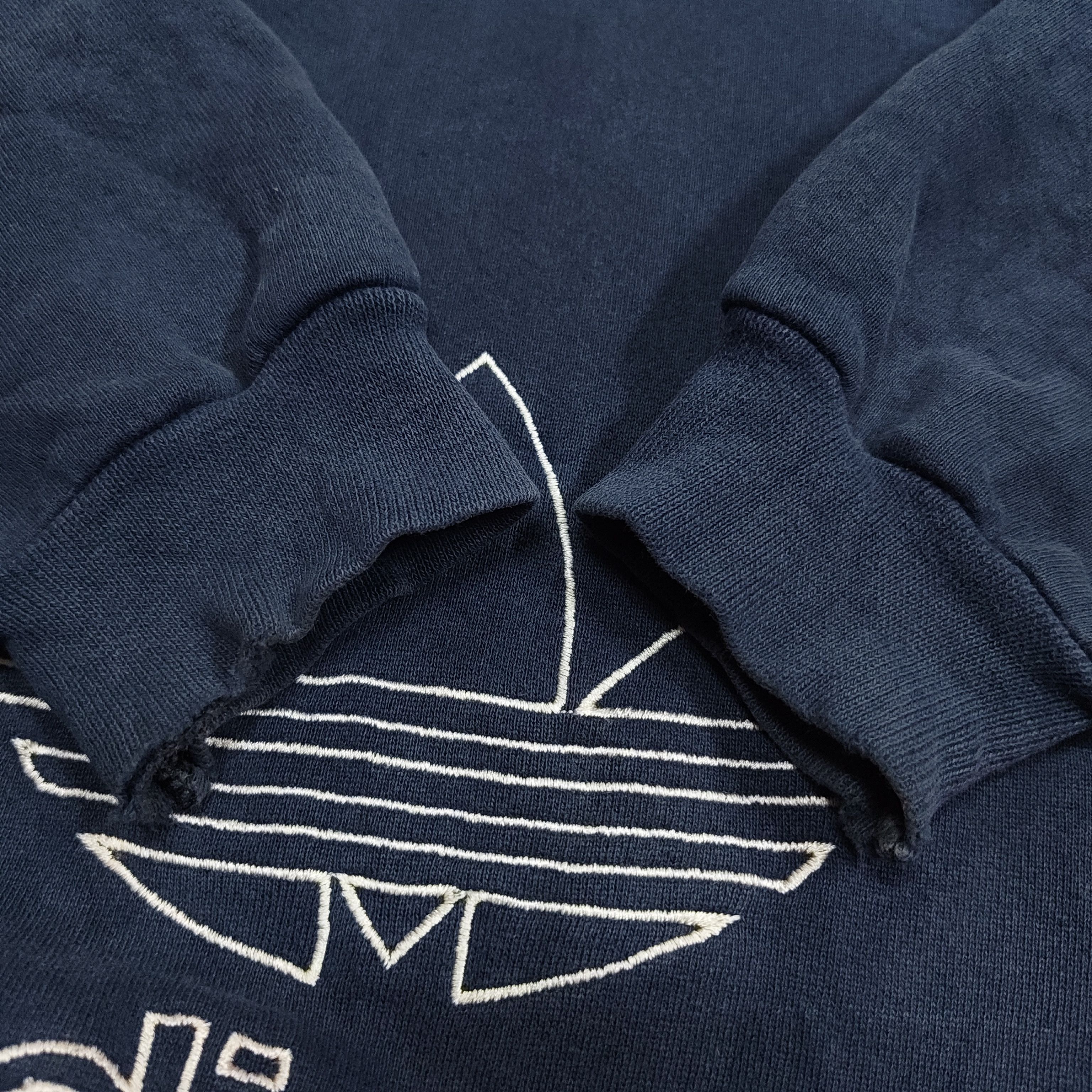 Adidas Vintage 80s/90s ADIDAS Embroidered Trefoil Big Logo Hoodie Size US XL / EU 56 / 4 - 9 Thumbnail