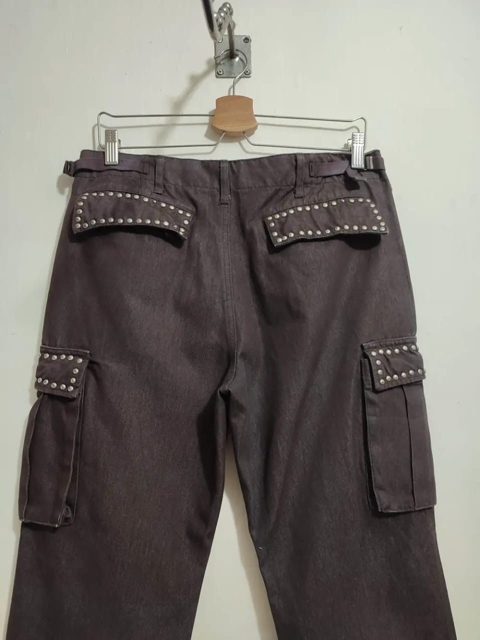 Japanese Brand Ringspun Japanese Cargo Pants Studded Design Size US 32 / EU 48 - 5 Thumbnail