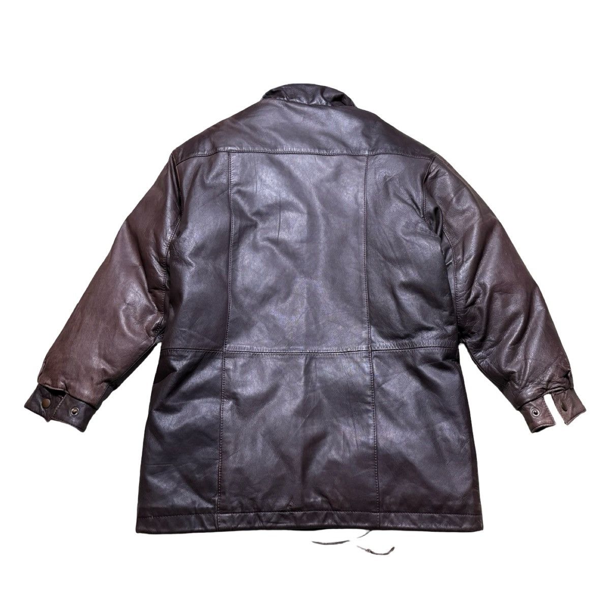 Eddie Bauer Vintage Eddie Bauer Faded Leather Down Puffer Jacket Small Size S / US 4 / IT 40 - 9 Thumbnail