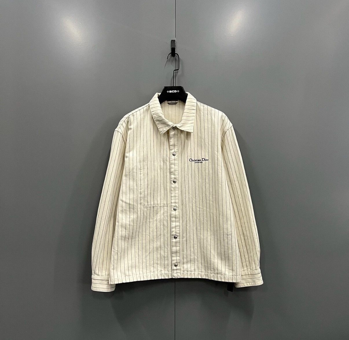 Dior Yellow Striped Long Sleeve Button-Up Shirt Size US L / EU 52-54 / 3 - 1 Thumbnail