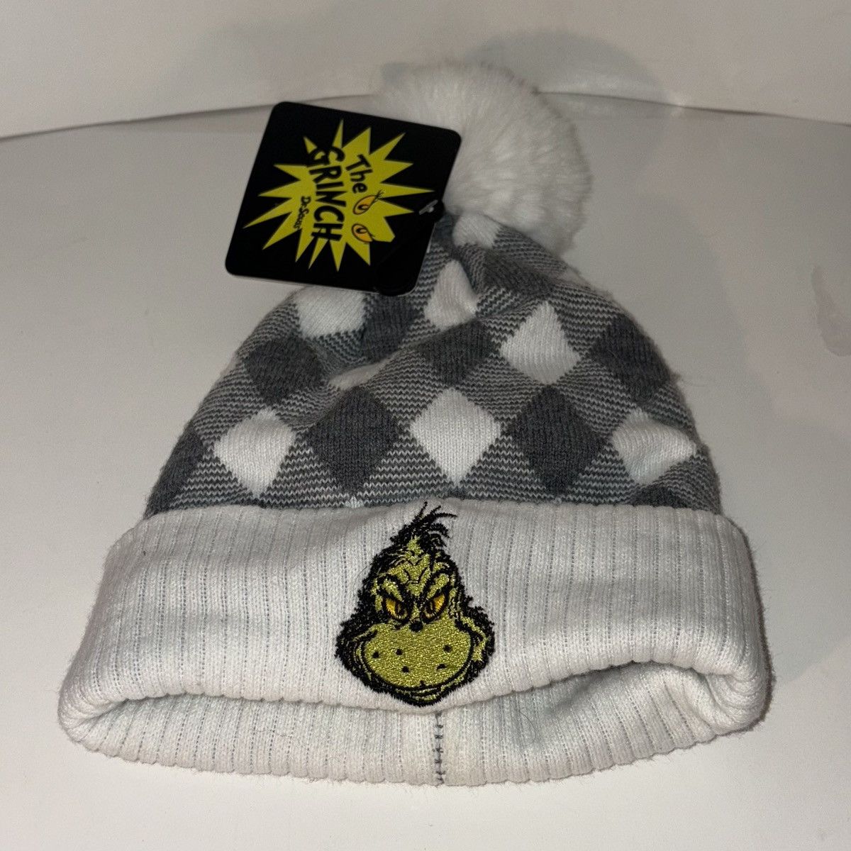 Mad Engine The Grinch Dr. Seuss MAD Engine Winter Toque Pom Beanie Hat Size ONE SIZE - 2 Thumbnail