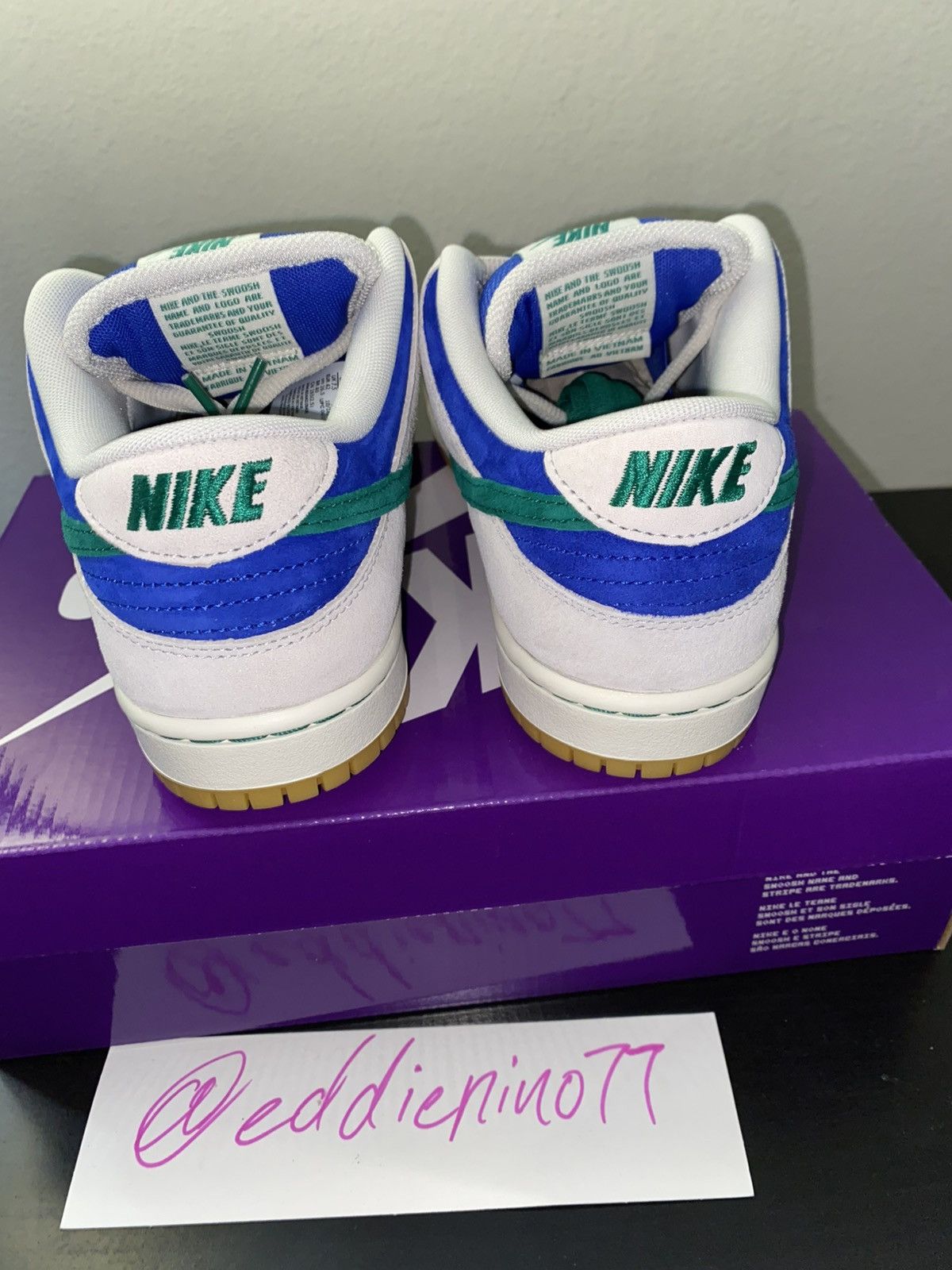 Nike Nike SB Dunk Low Pro (Hyper Royal Malachite) Size US 8.5 / EU 41-42 - 8 Thumbnail