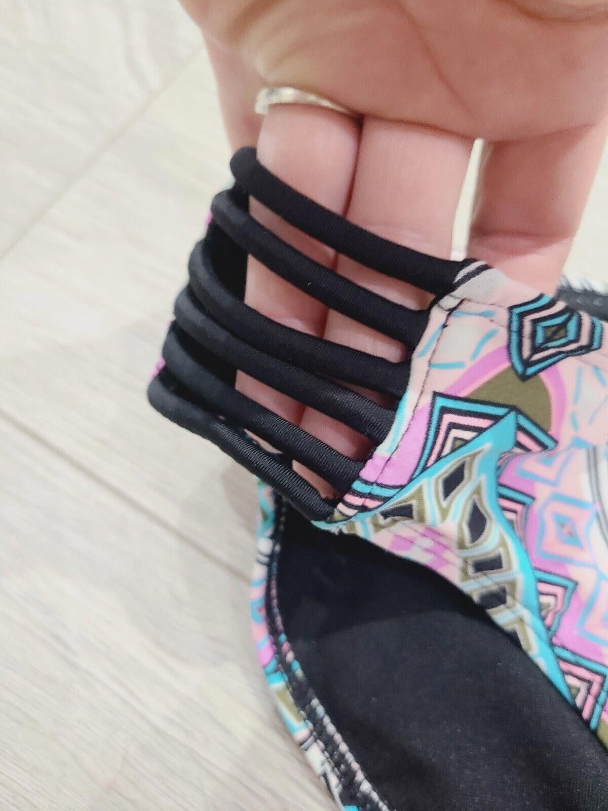 Opening Ceremony OP Swimsuit Bottom Only Large 11-13 Black Aztec Strappy Size ONE SIZE - 3 Thumbnail