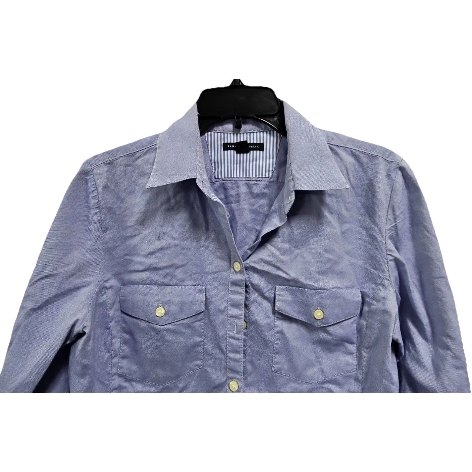 Banana Republic Banana Republic Shirt Men’s Medium Blue Oxford Button Front Cotton Casual Solid Long Sleeve Size US M / EU 48-50 / 2 - 3 Thumbnail