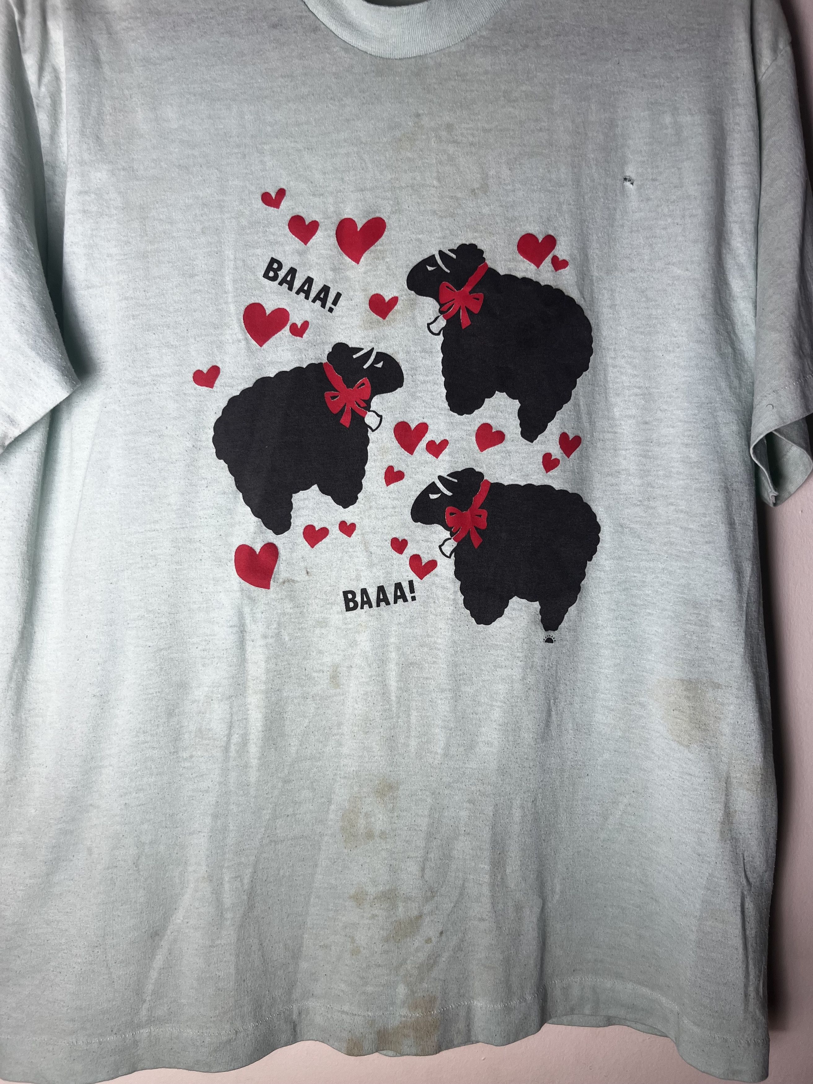 Vintage Vintage "BAAA! BAAA!" Black Sheep Graphic T-shirt Size US XL / EU 56 / 4 - 2 Thumbnail