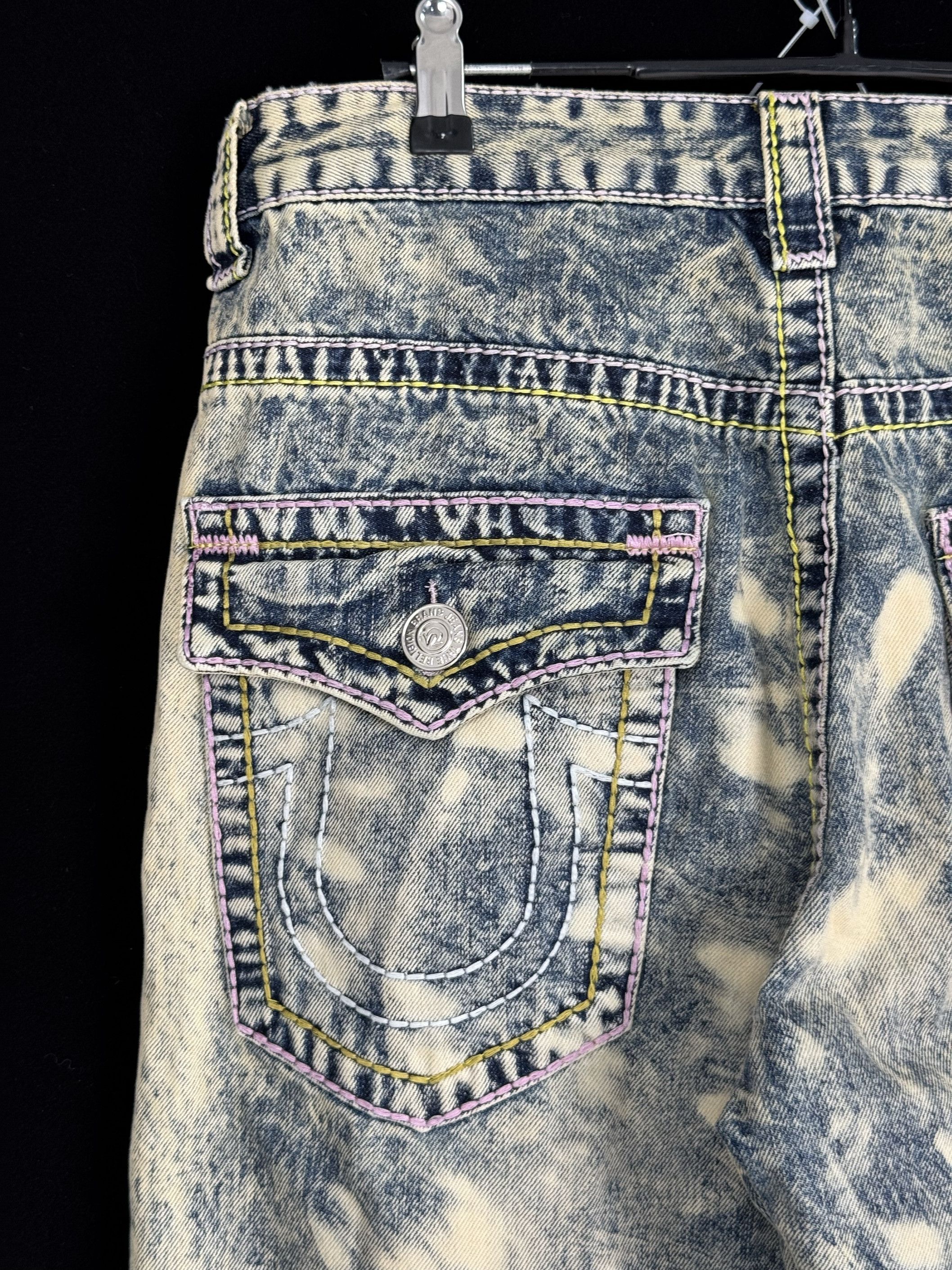 True Religion × Vintage UNWORN* THICK STITCHING HEAVY WASH TWO TONE STITCHING JEANS Size US 32 / EU 48 - 10 Thumbnail
