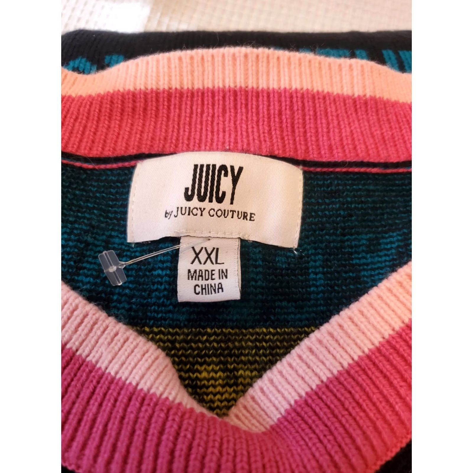 Juicy Couture Juicy Couture Sweater Womens XXL Y2K Rainbow Logo Boxy Knit Pullover Multicolor Size XXL / US 16-18 / IT 52-54 - 6 Thumbnail