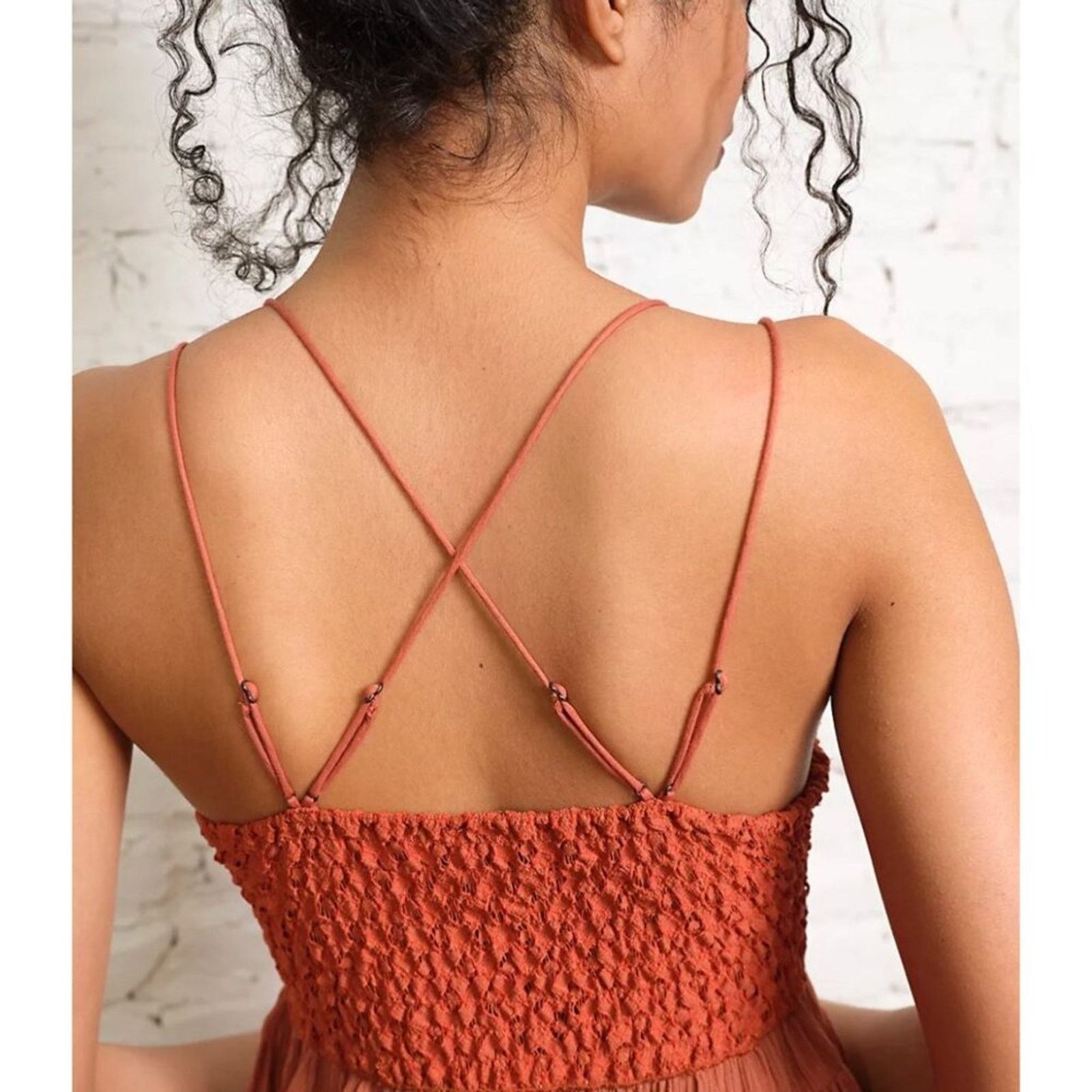 Free People Free People Adella Cami Small New Rust Tiered Top Size S / US 4 / IT 40 - 2 Thumbnail