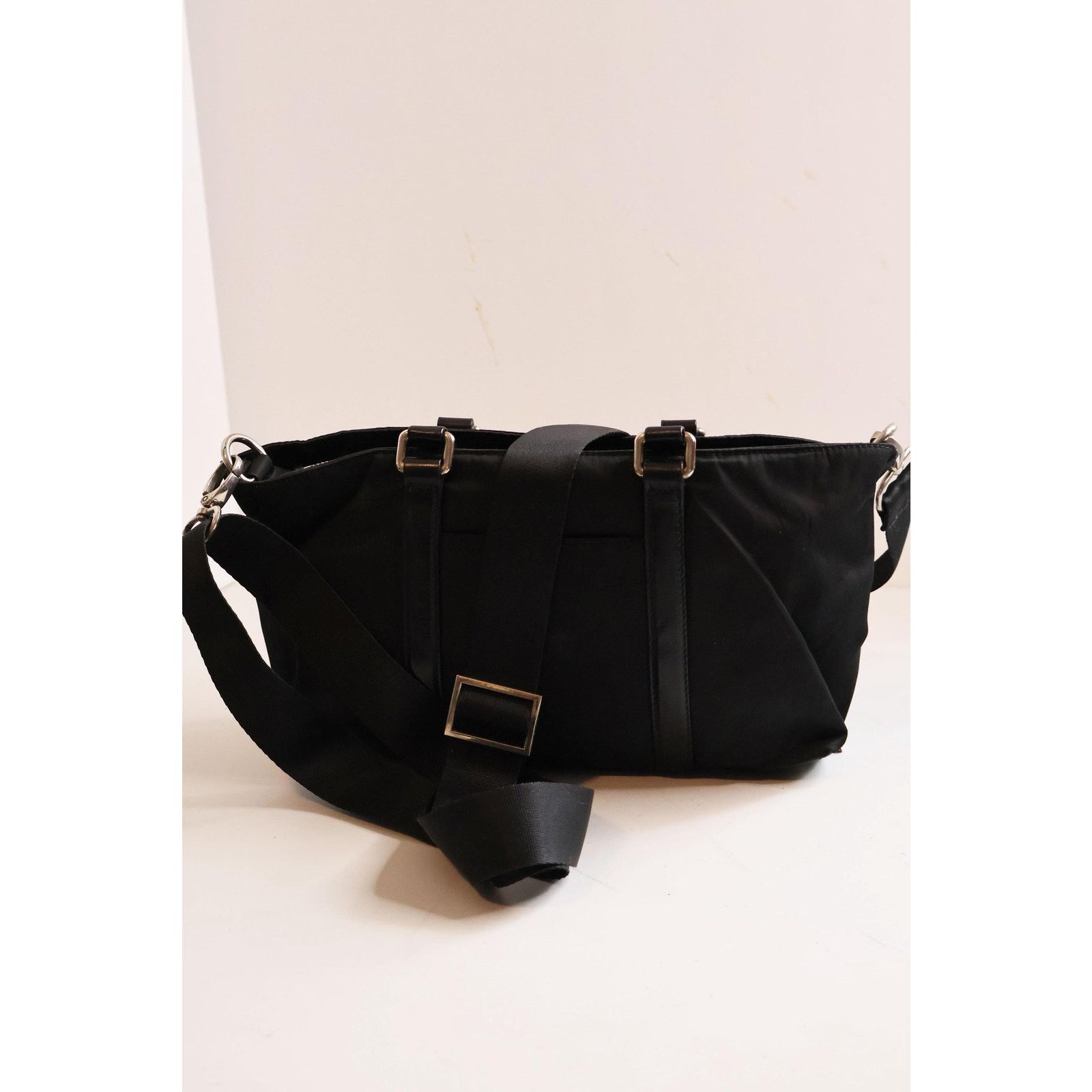 Prada PRADA Y2K Black Nylon + Leather Tessuto Top Handle Bag Size ONE SIZE - 7 Thumbnail