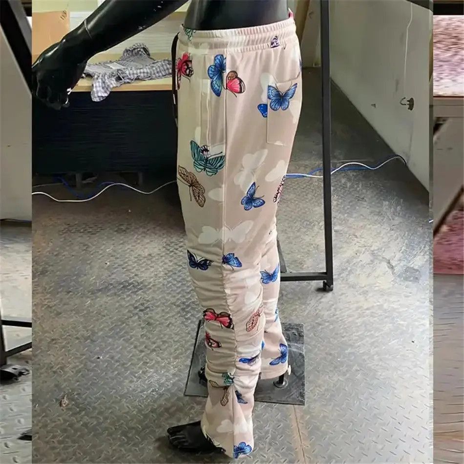 Japanese Brand HipHop Cargo Pants Butterfly Print Hippie Streetwear Size US 32 / EU 48 - 3 Thumbnail
