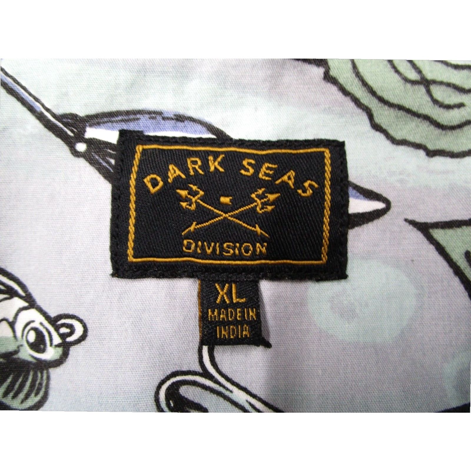 Vintage Dark Seas Mens XL Blue Hawaiian Fish Short Sleeve Button Up Shirt Size US XL / EU 56 / 4 - 3 Thumbnail