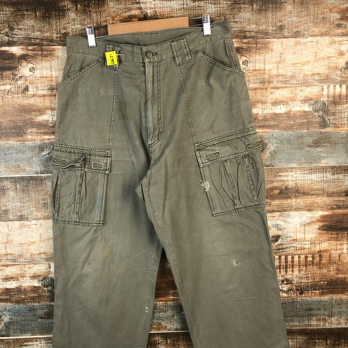 Japanese Brand DL Top Jaunty Green Cargo Multipocket Pants #C757 Size US 32 / EU 48 - 2 Thumbnail