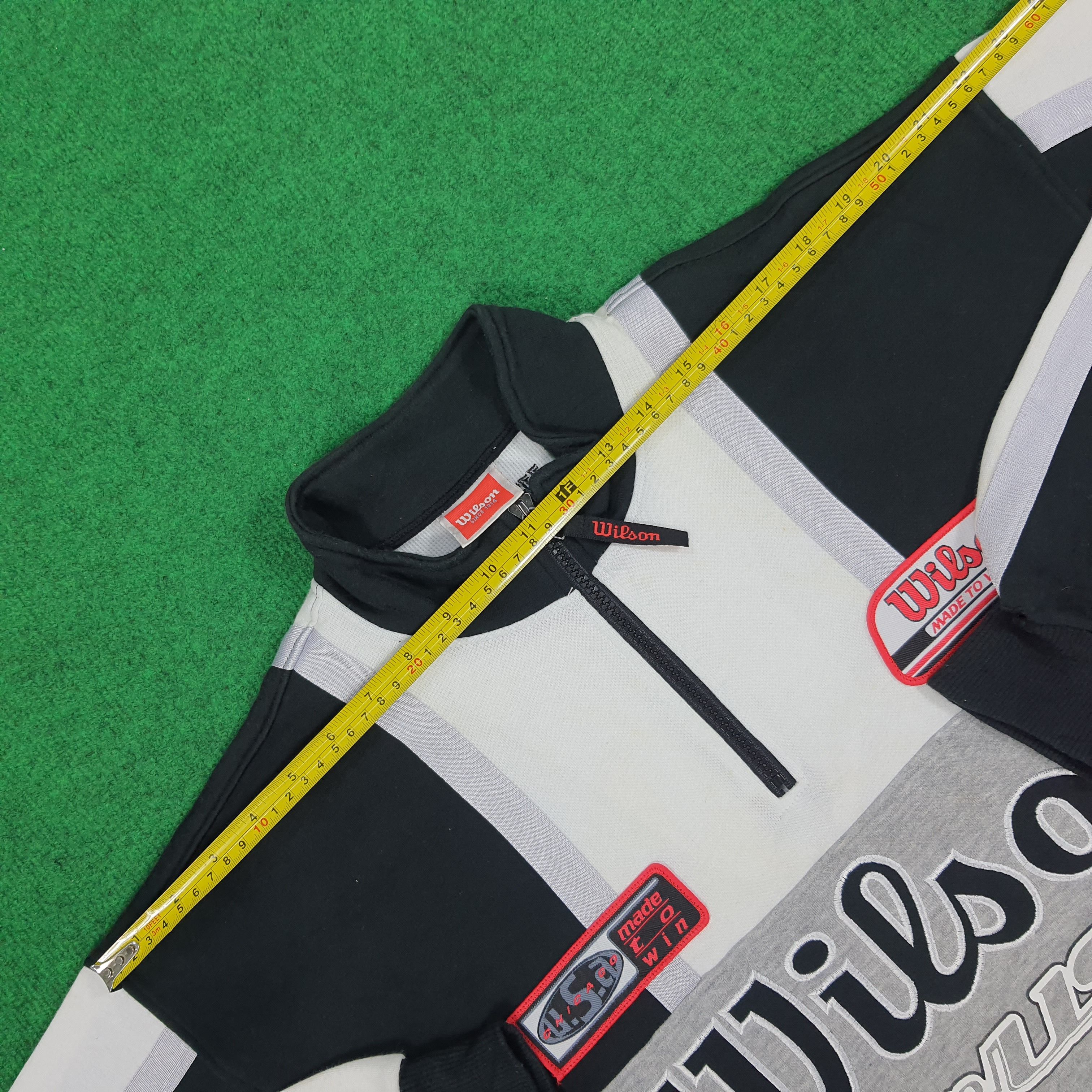 Vintage × Wilson Vintage Wilson Chicago Made To Win USA Halfzip Sweatshirt Size US L / EU 52-54 / 3 - 11 Thumbnail