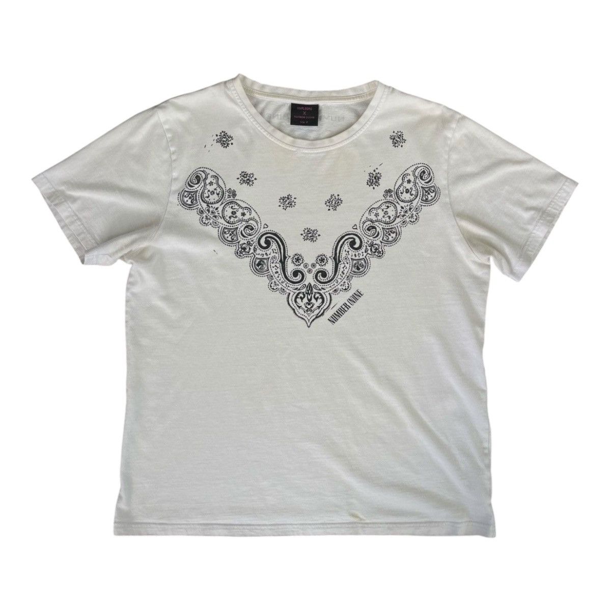 Number (N)ine x Marlboro Paisley Flocked T-Shirt Size F/M