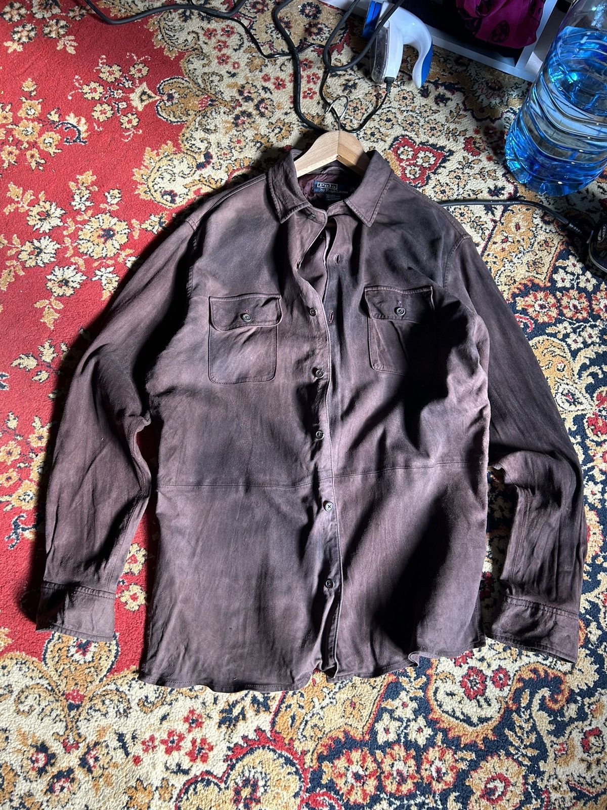 Leather × Polo Ralph Lauren × Vintage Vintage Polo Ralph Lauren leather shirt Size US L / EU 52-54 / 3 - 22 Thumbnail