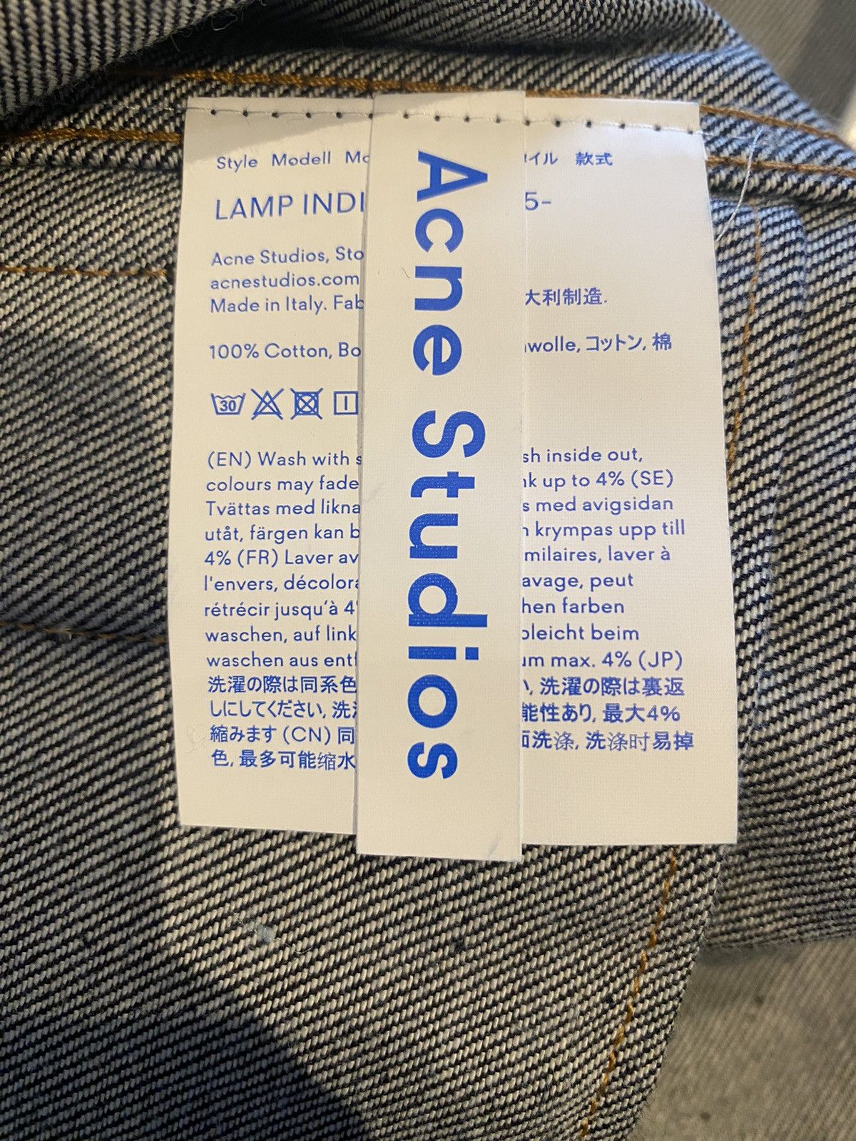 Acne Studios Acne Studios Bla Konst Lamp Indigo Denim Jacket Size 38(M) Size M / US 6-8 / IT 42-44 - 8 Thumbnail