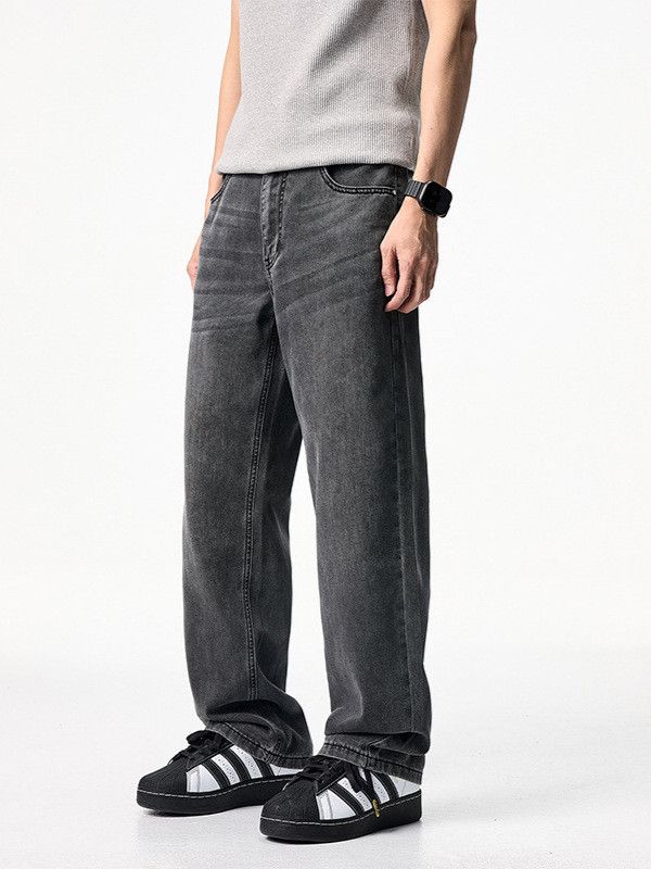 Japanese Brand Men's high street retro black loose jeans Size US 32 / EU 48 - 3 Thumbnail