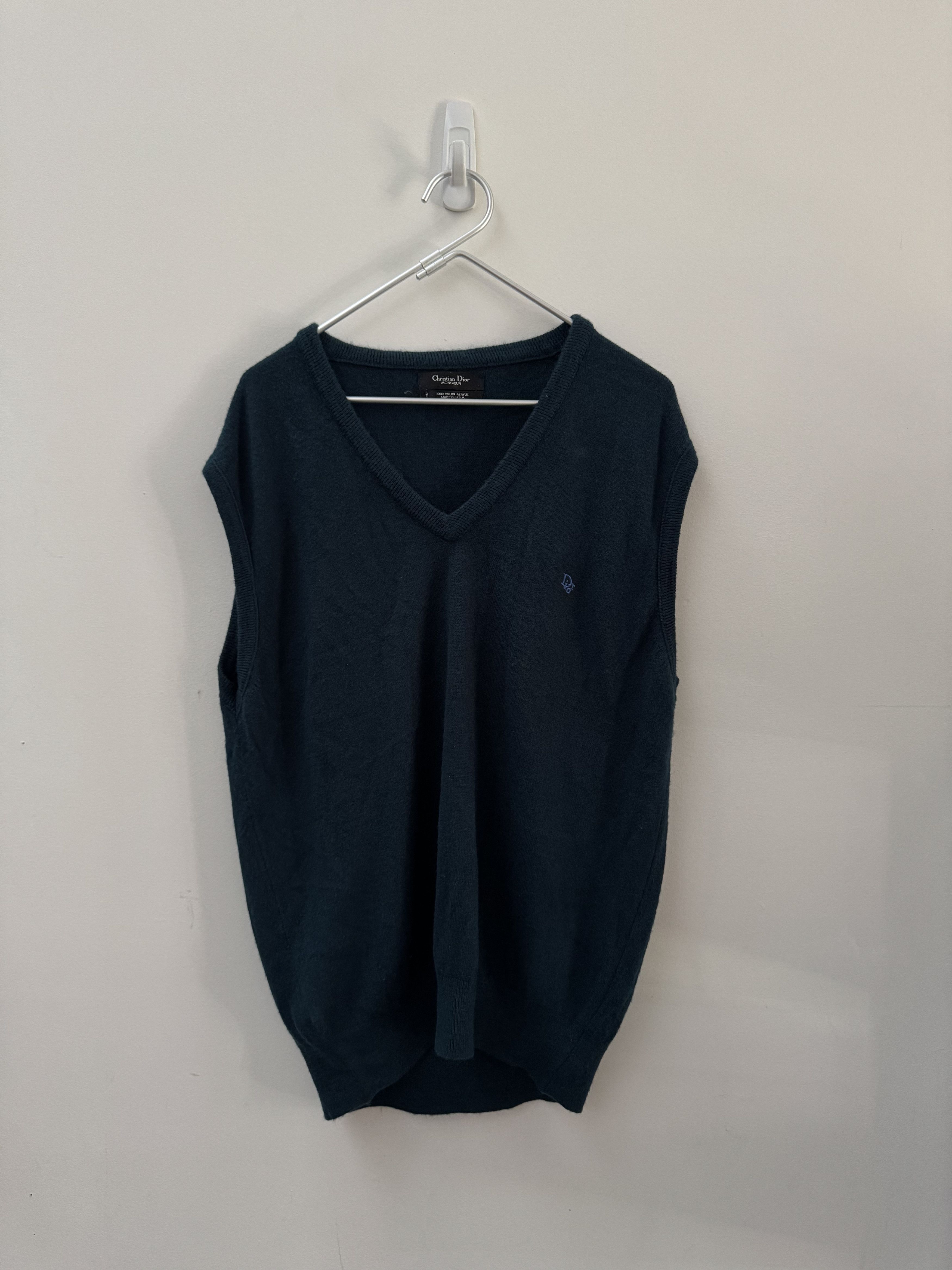 Christian Dior Monsieur Christian Dior Monsieur Knit Vest with Logo Embroidery Size US L / EU 52-54 / 3 - 1 Thumbnail