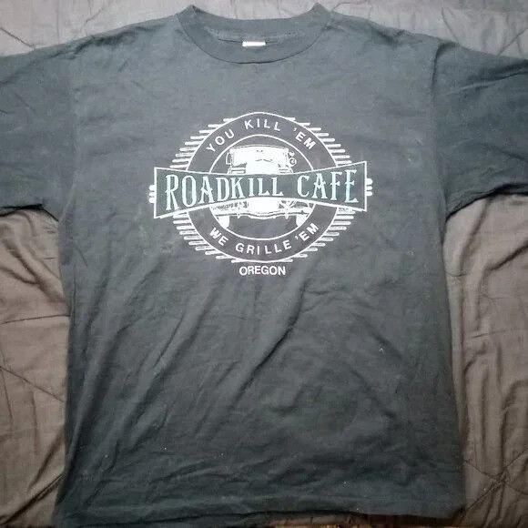 Vintage Vintage Roadkill Cafe Oregon T-Shirt Size US XL / EU 56 / 4 - 2 Thumbnail