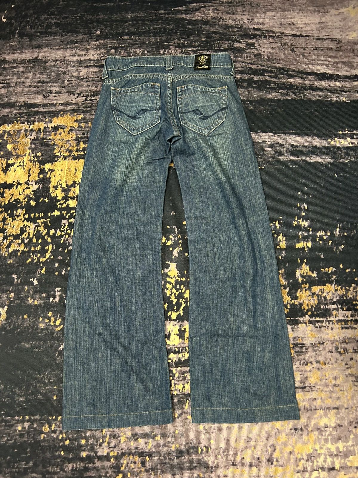 Japanese Brand Sweat Hip Washed Flare Jeans