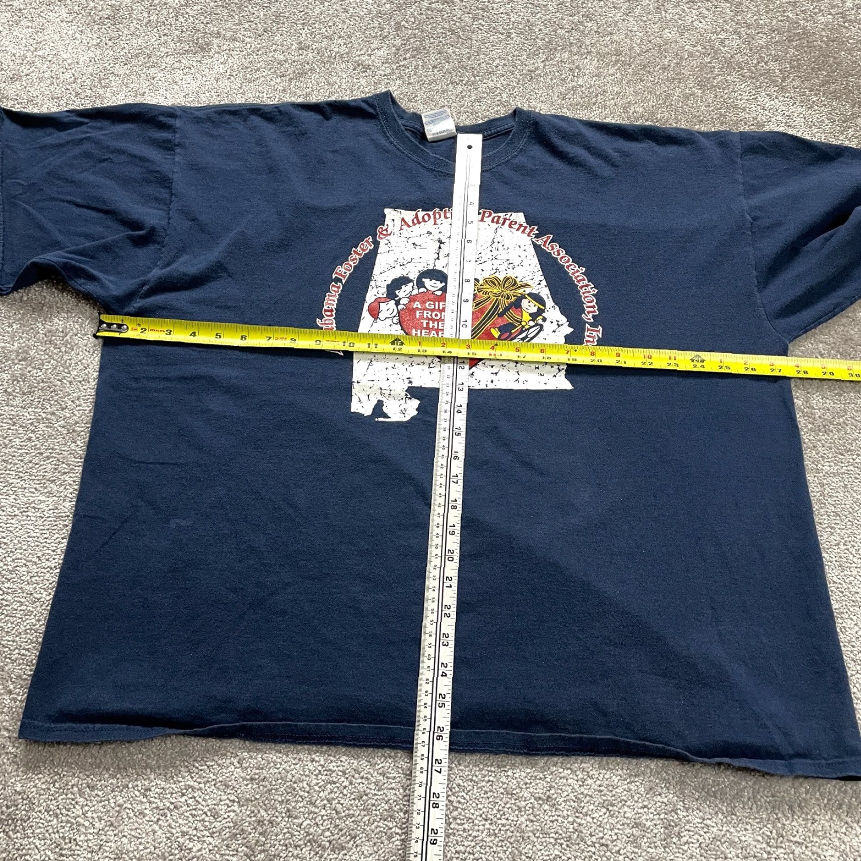 Gildan VINTAGE Gildan Men's T-Shirt 3XL Cotton Short Sleeve Blue Casual Classic Outdoor Size US XXL / EU 58 / 5 - 7 Thumbnail
