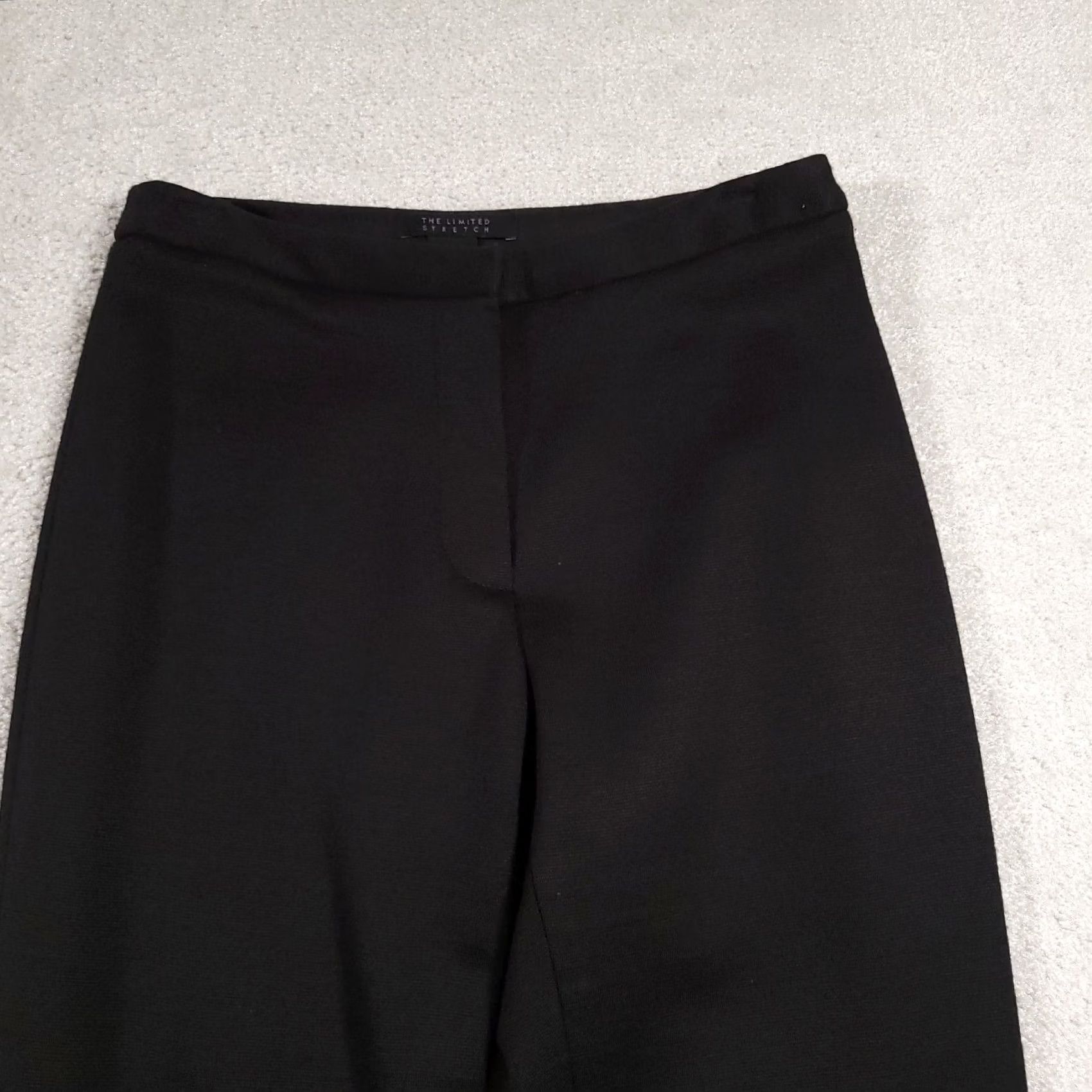 Vintage The Limited Dress Pants Women's 2 Black Mid-Rise Wool Blend Flare Hemmed Stretch Dress Pants Size 26" / US 2 / IT 38 - 3 Thumbnail
