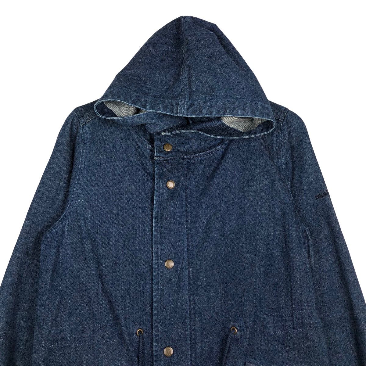Japanese Brand 🔥Fish Tail Denim Parka Jacket X-Girl Japan Bondage Biker Size US M / EU 48-50 / 2 - 3 Thumbnail