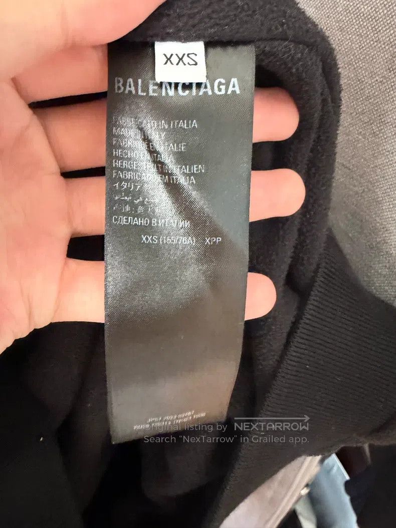 Balenciaga Balenciaga Black Fleece Hooded Sweatshirt Size US XXS / EU 40 - 4 Thumbnail