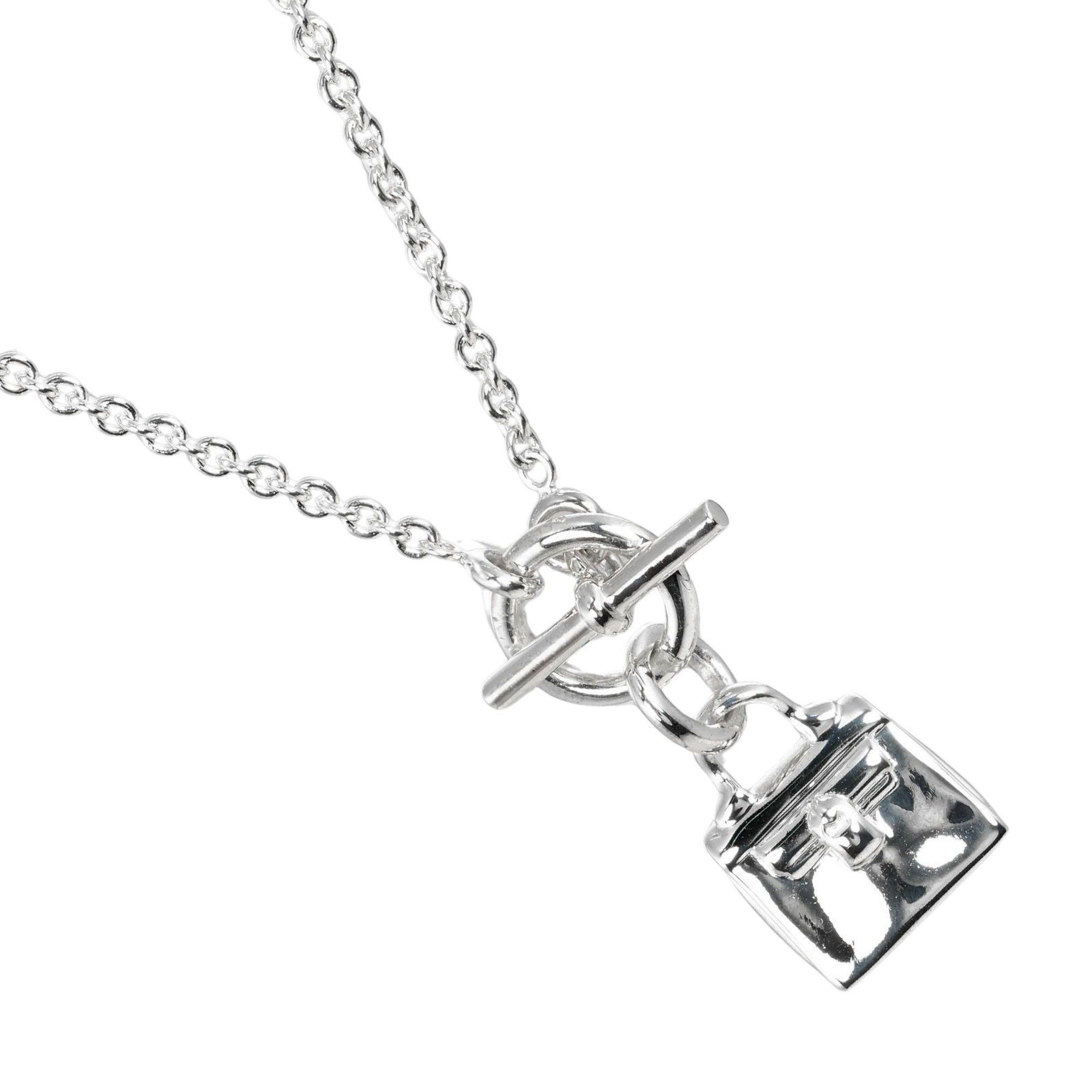 image of Hermes Amulet Kelly Necklace Silver 925 Approx. 12.5G T121724516, Women's
