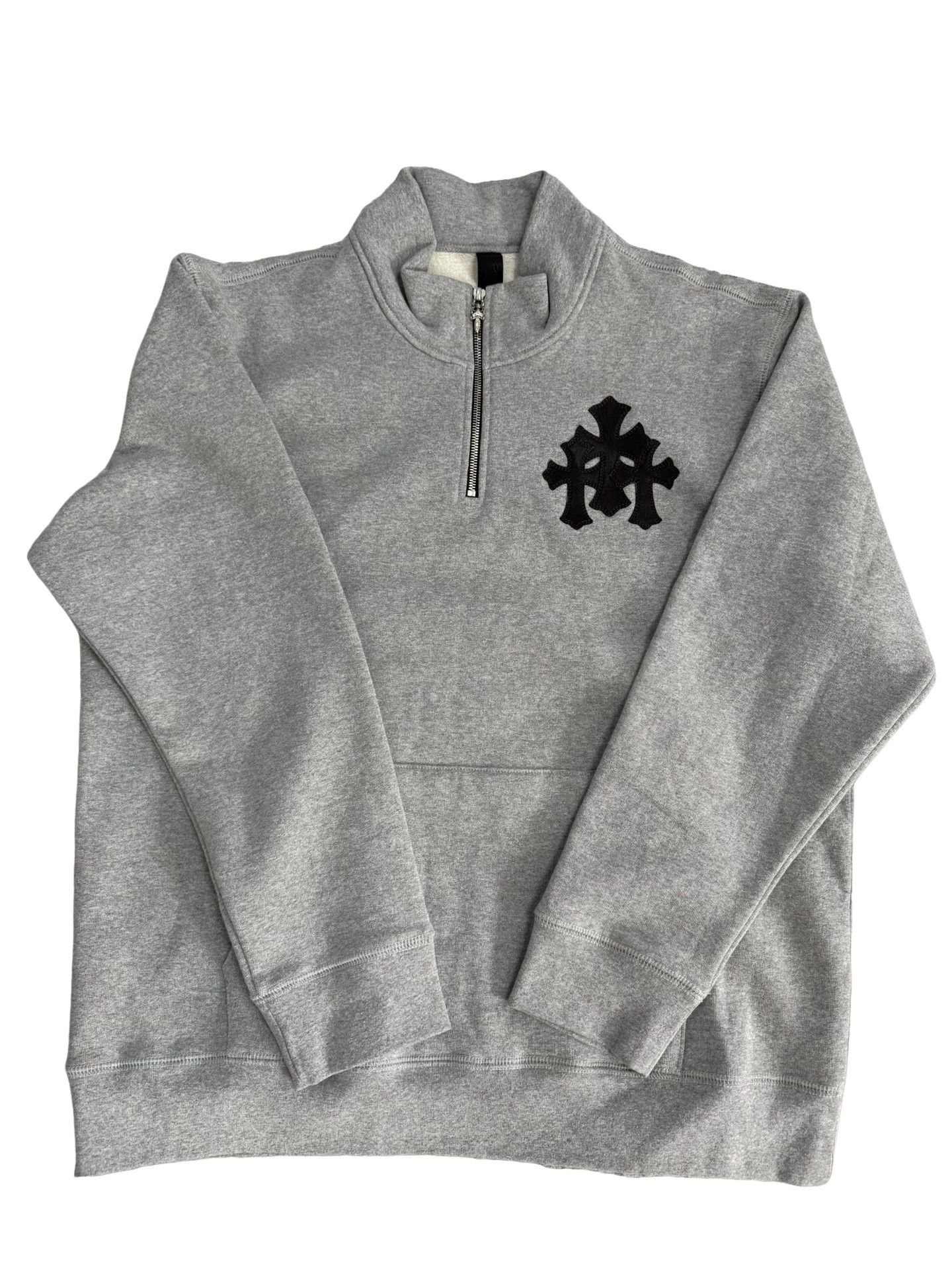 Chrome Hearts Chrome Hearts Cross Patch Half Zip Sweatshirt XL Size US XL / EU 56 / 4 - 1 Thumbnail