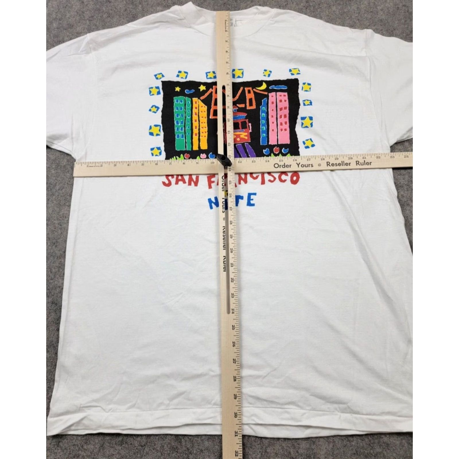 Hanes Hanes Beefy-T San Francisco Nite Shirt White XL Adult Men California Graphic Print Vintage 1990s T-Shirt Cotton Hanes Beefy-T Mens Size US XL / EU 56 / 4 - 4 Thumbnail