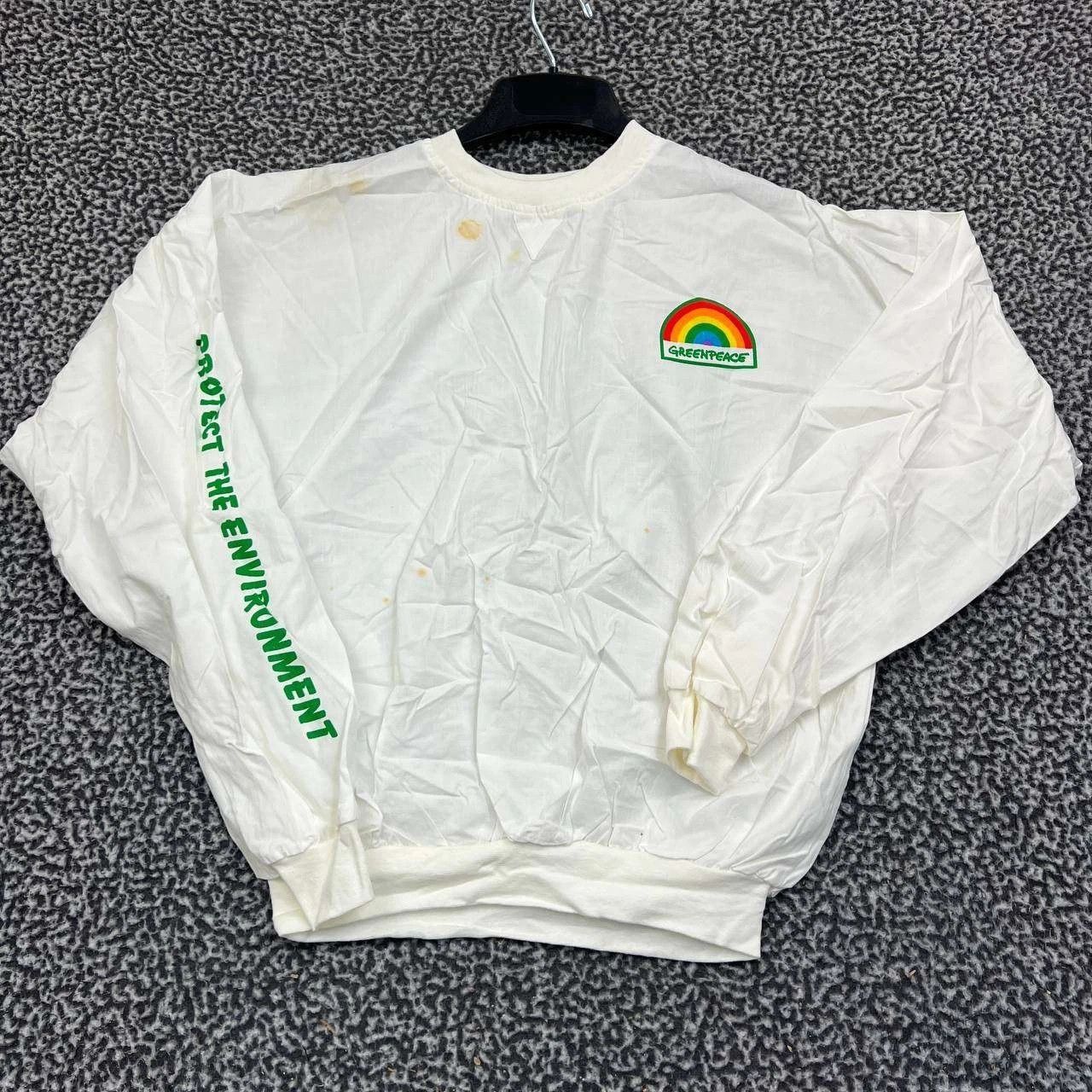 Other Vintage Greenpeace Rainbow Shirt Men S-M White Long Sleeve Size US M / EU 48-50 / 2 - 1 Thumbnail