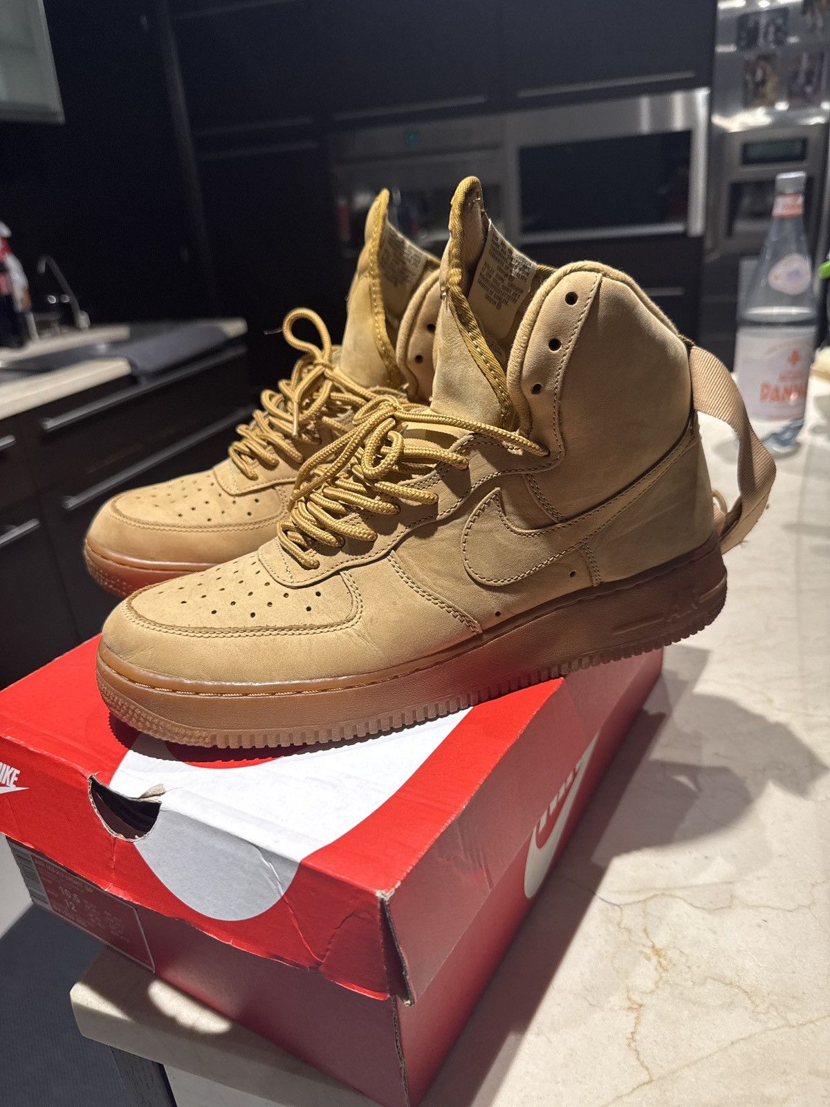 Nike Nike Air Force 1 High Wheat Flax 2016 Size US 9.5 / EU 42-43 - 1 Thumbnail