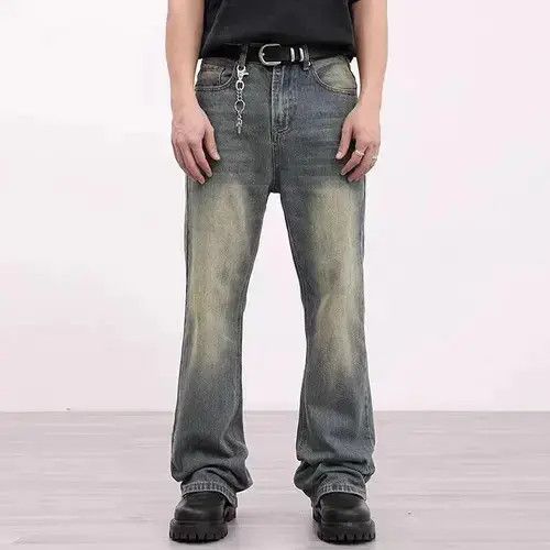 Designer × Japanese Brand × Jean Yellow Mud Straight Flare Jeans Pants Size US 32 / EU 48 - 1 Thumbnail