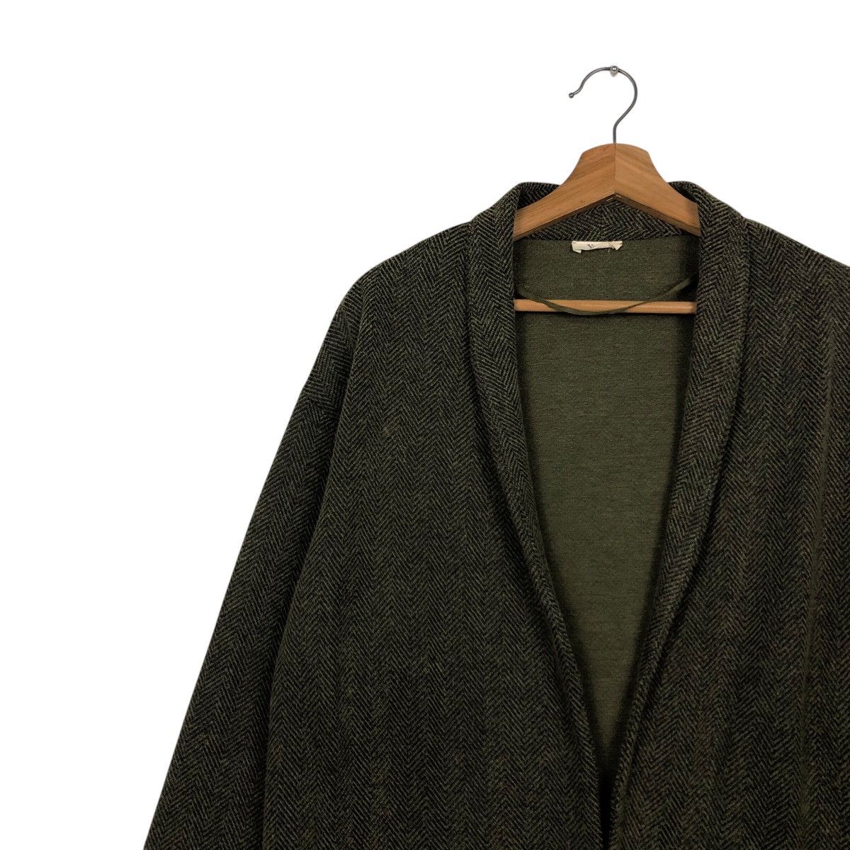 Designer Vintage Buttonless Cardigan Jacket Yerse Herringbone Design Size US M / EU 48-50 / 2 - 8 Thumbnail