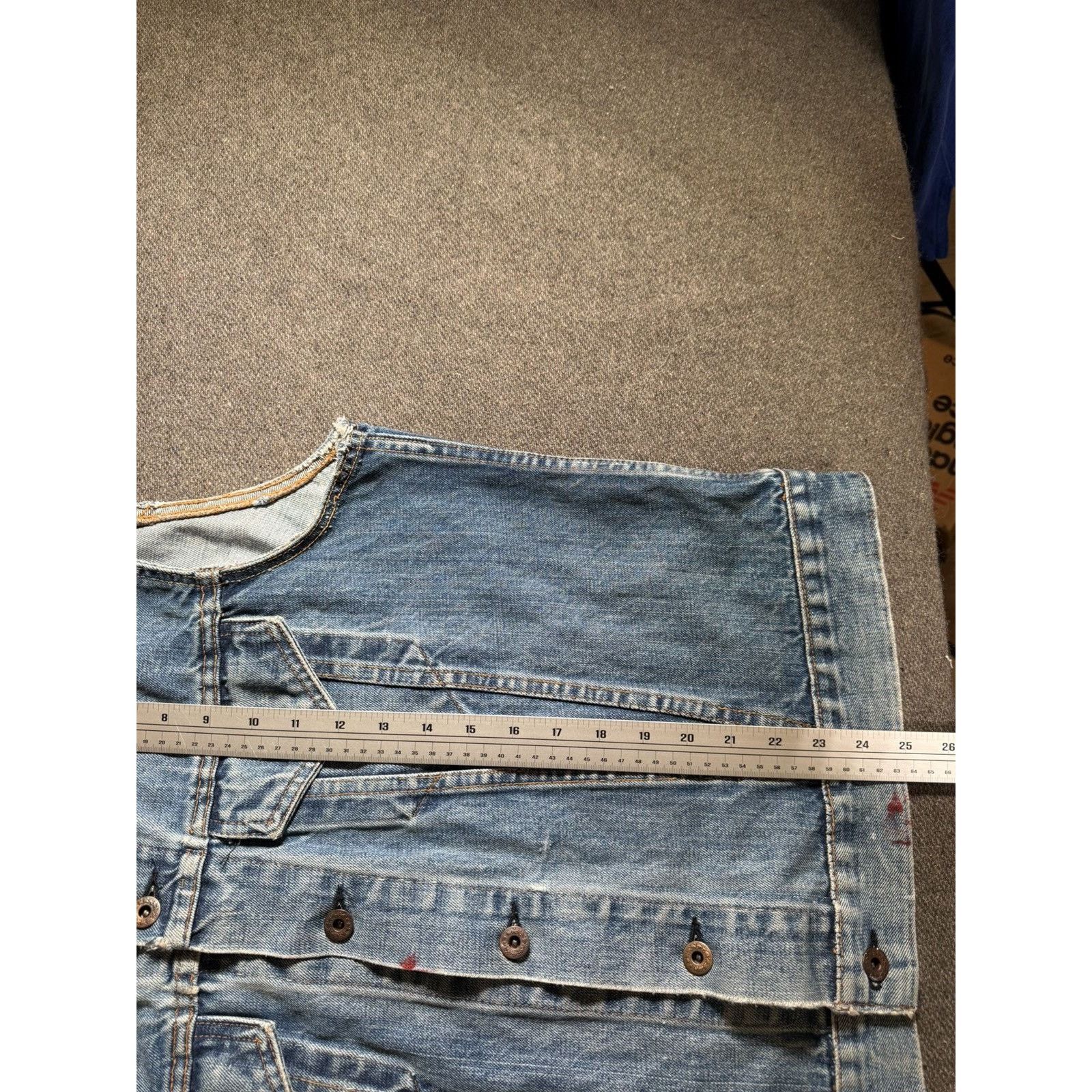 MadeWorn MadeWorn I Got Stoned Rolling Stones Denim Vest Jacket Rare Size US L / EU 52-54 / 3 - 11 Thumbnail