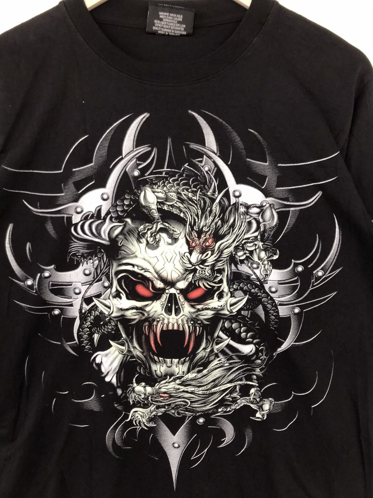 Japanese Brand × Other × Vintage Vintage Black Long Sleeve T shirt Glow in the Dark Size US M / EU 48-50 / 2 - 4 Thumbnail