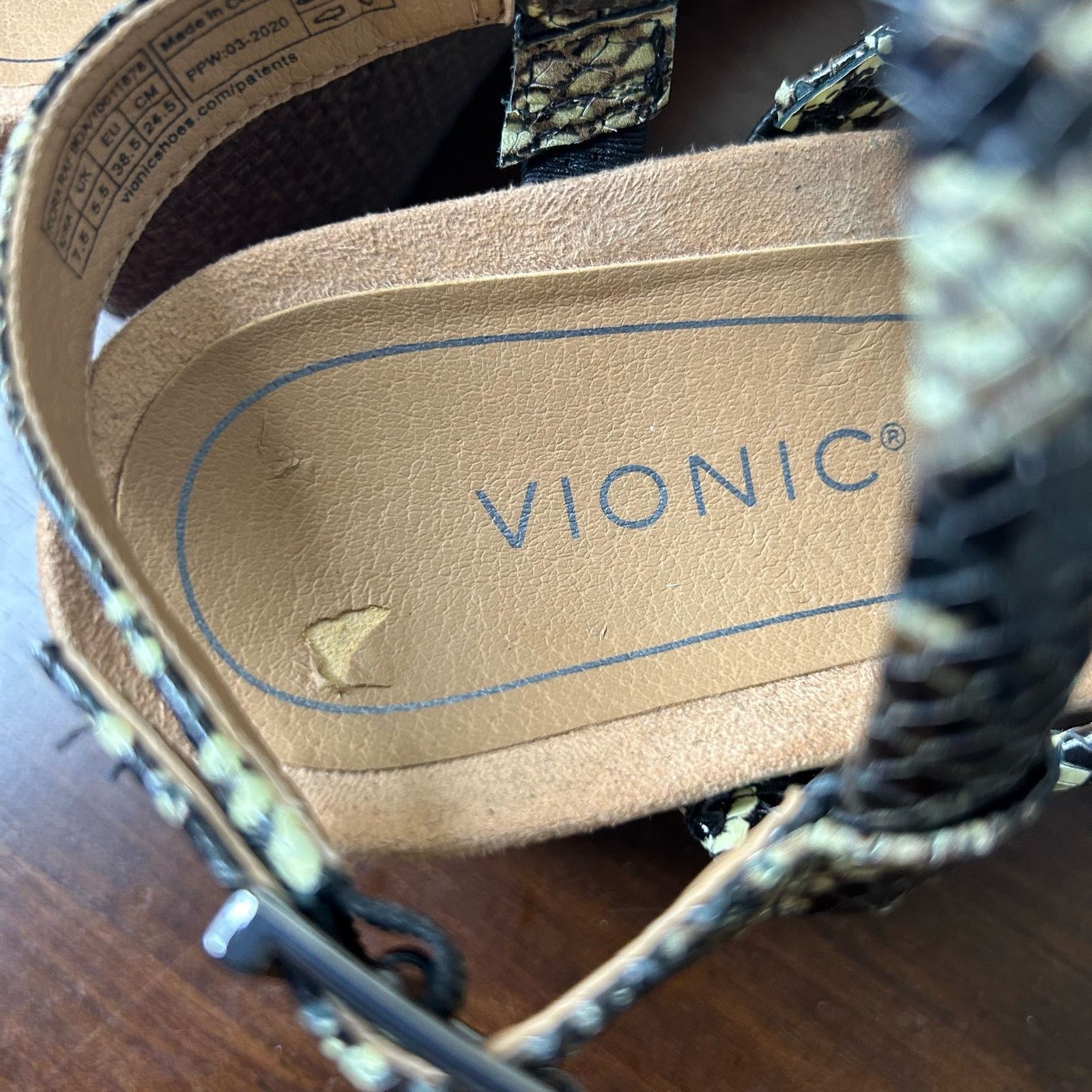 Vionic Vionic Shoes Kora Raffia Black Boa Platform Wedge Size 7.5 Size US 7.5 / IT 37.5 - 4 Thumbnail