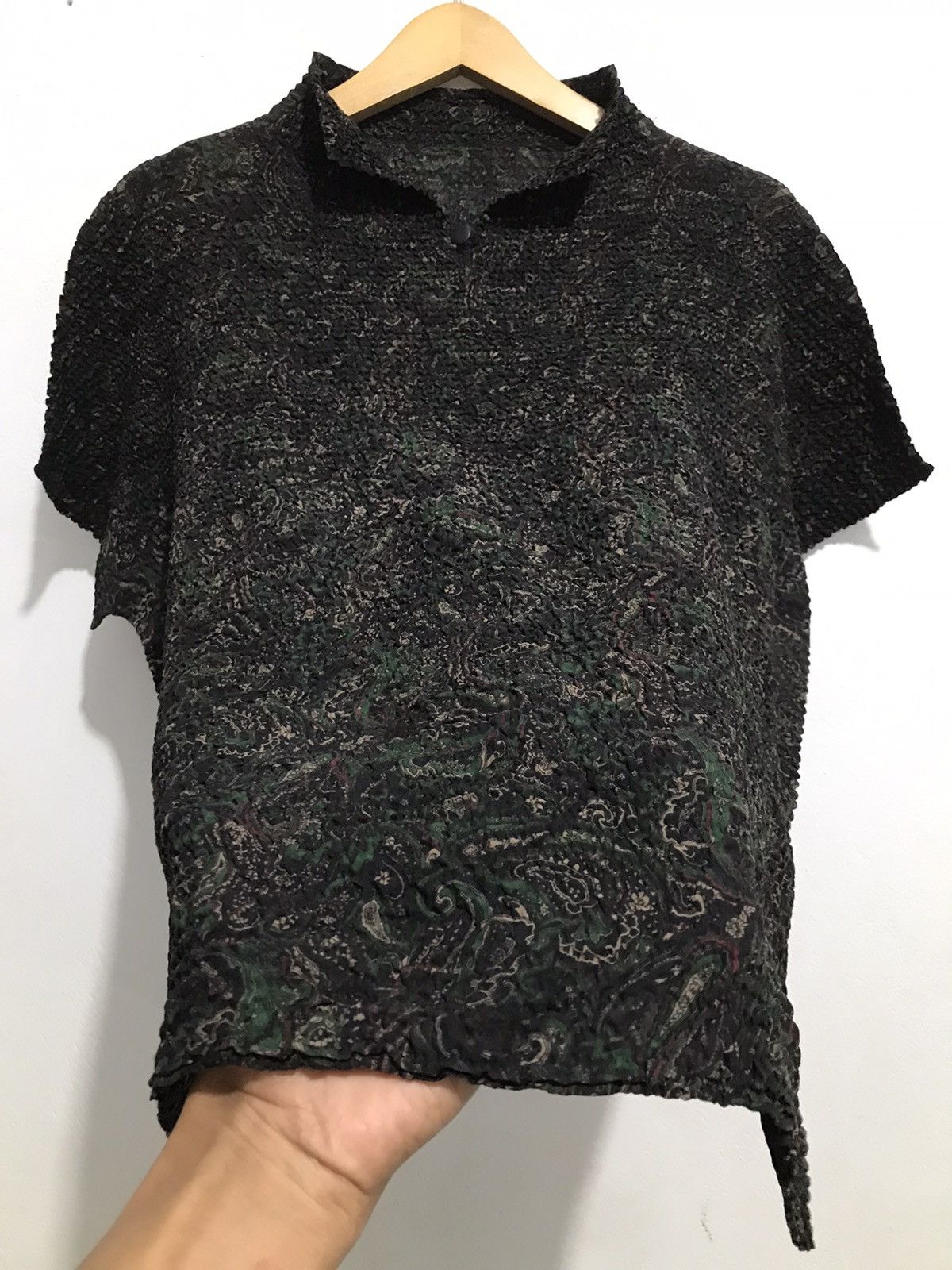 Issey Miyake Undefined Japan Pleated Shirt bandana Issey style Size US M / EU 48-50 / 2 - 2 Thumbnail